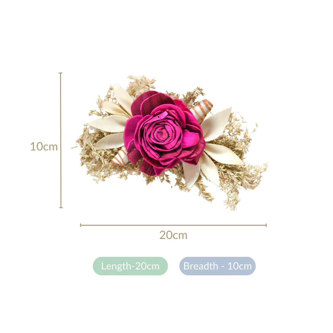 Organic Hand Dyed Dried Flower Bunch Set Of 6 Fuchsia Pink - Image 10
