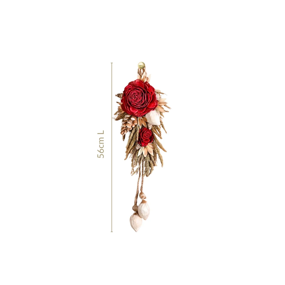 Organic Rose Festive Wall Decor Set Of 2 - Image 3