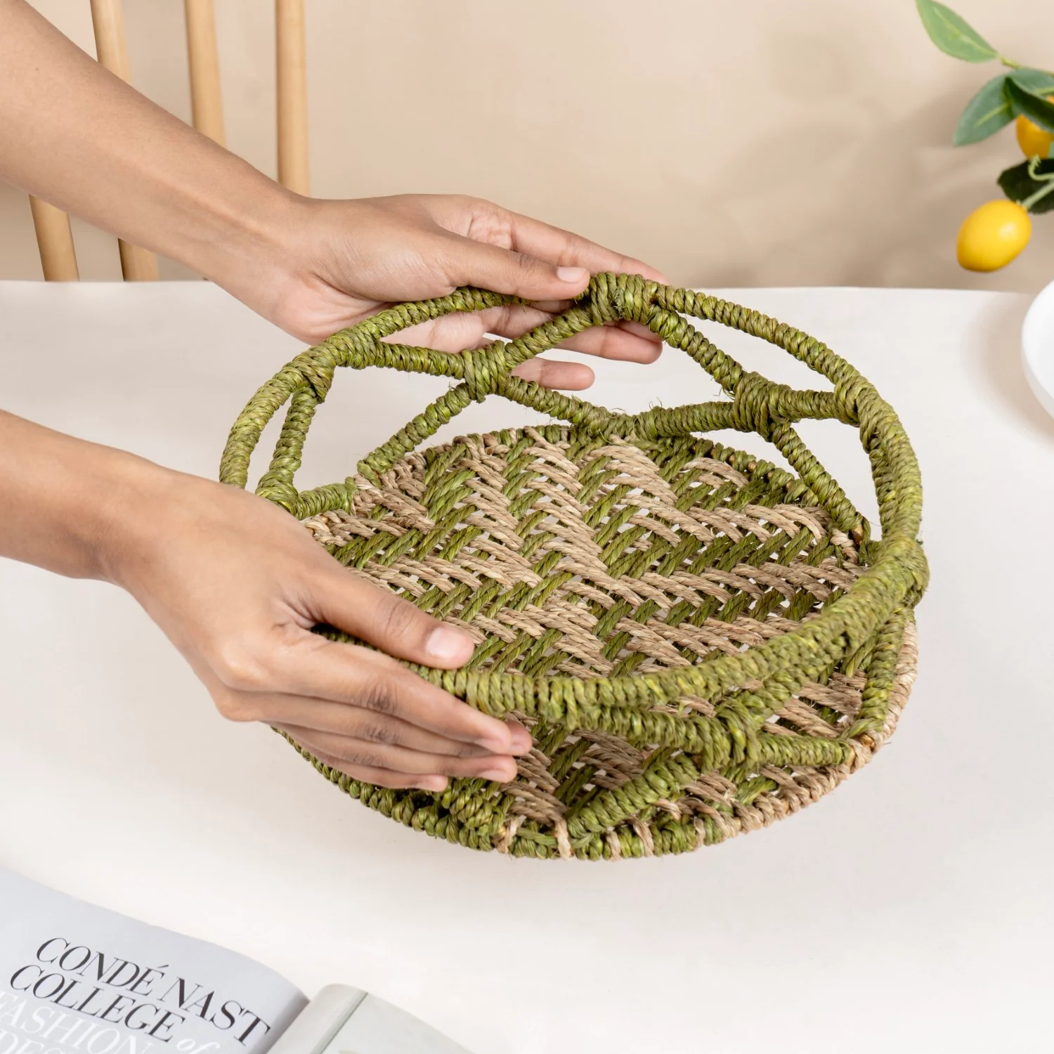 Organic Sabai Grass Kitchen Basket - Image 3