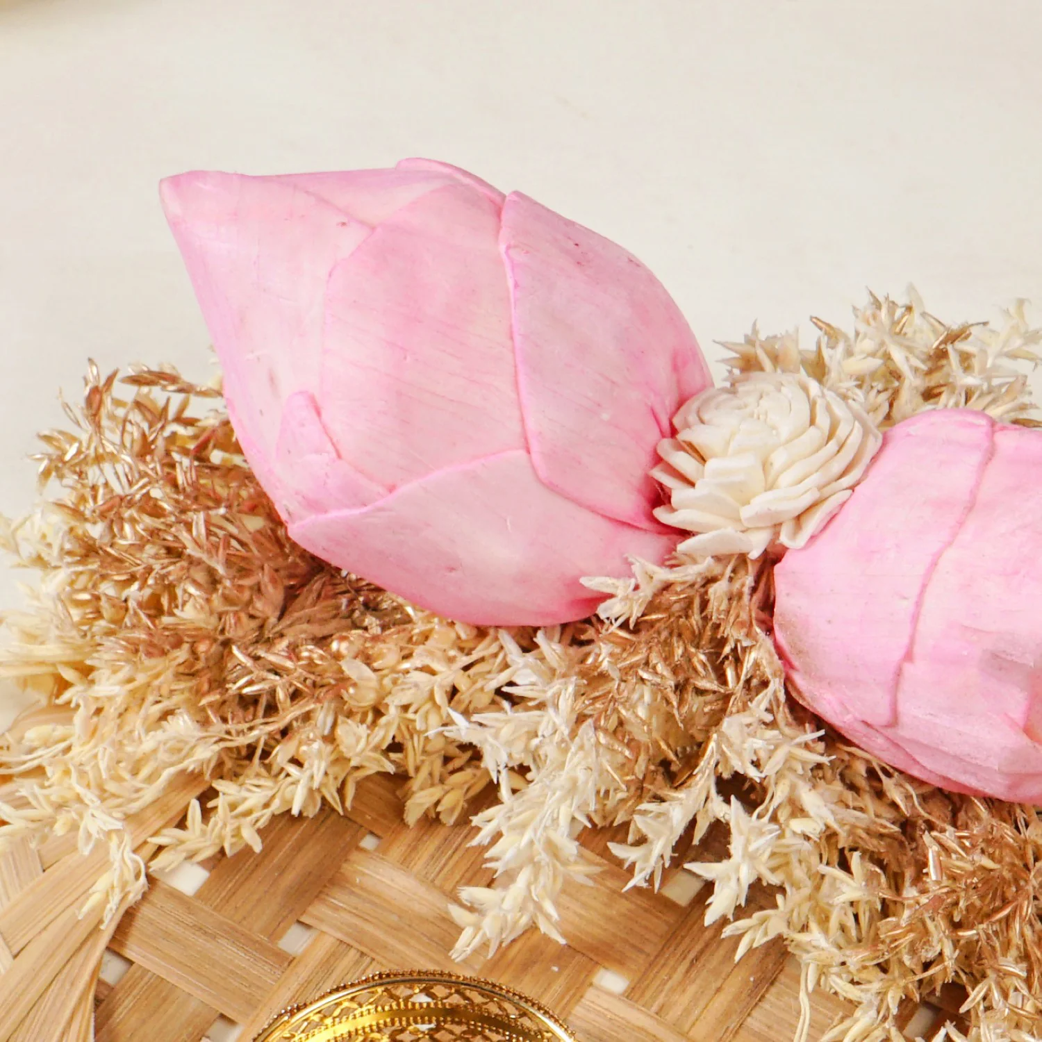 Organic Sola Lotus Tea Light Holder Pink Set Of 4 - Image 3