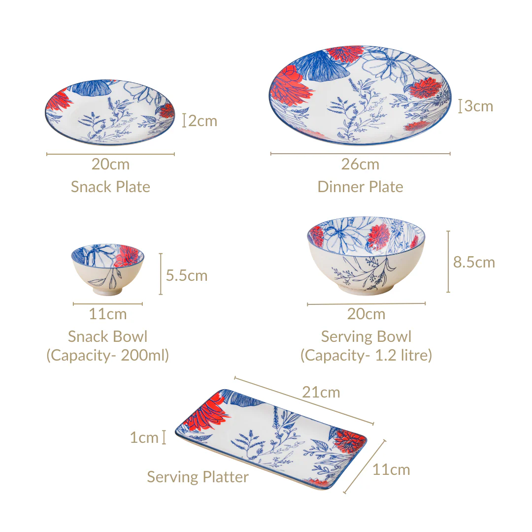 Oriental Elegance 22 Piece Dinner Set For 6 - Image 12