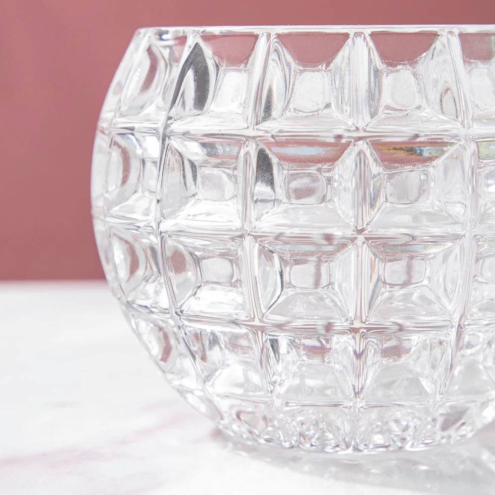 Ornate Crystal Glass Flower Vase Small - Image 4