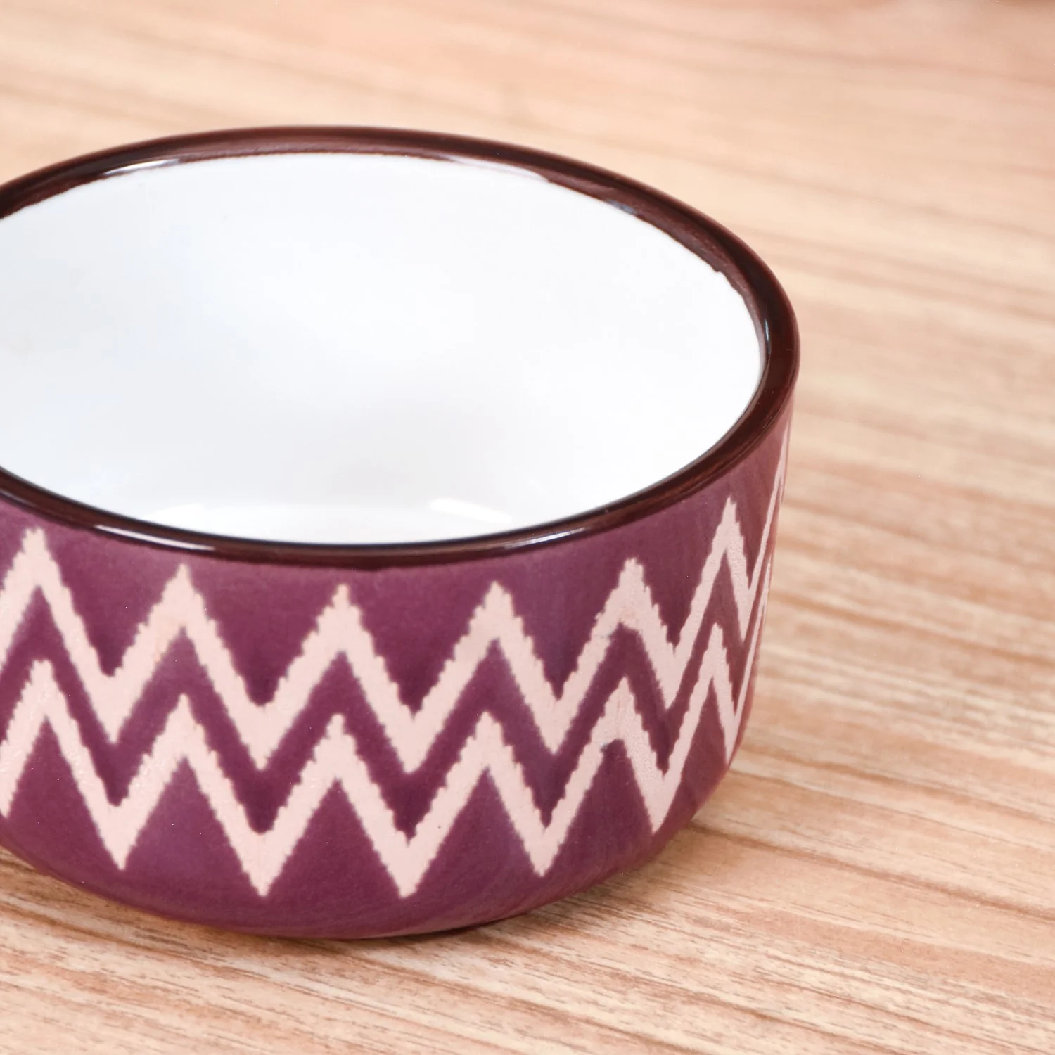 Oscilla Ceramic Small Bowl For Nuts Set Of 4 Purple 200ml - Image 7