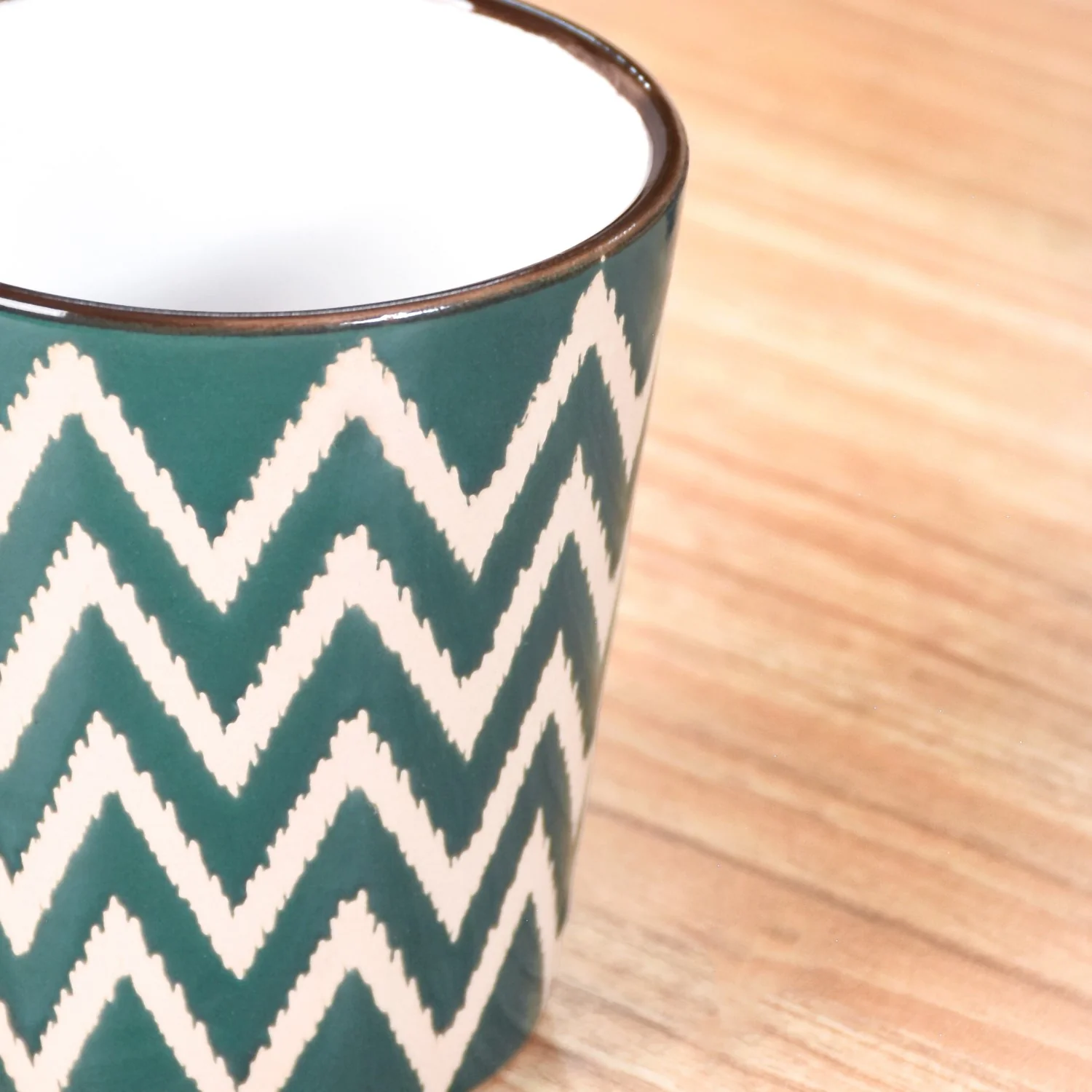 Oscilla Ceramic Tea Cup Set Of 6 Green 250ml - Image 7