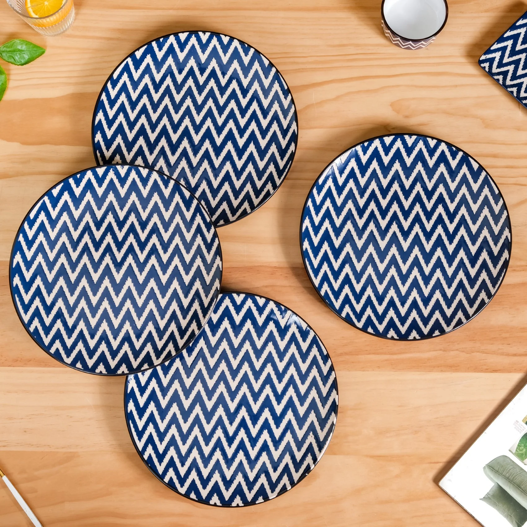 Oscilla Navy Blue 16 Piece Luxe Dinner Set For 4 - Image 6