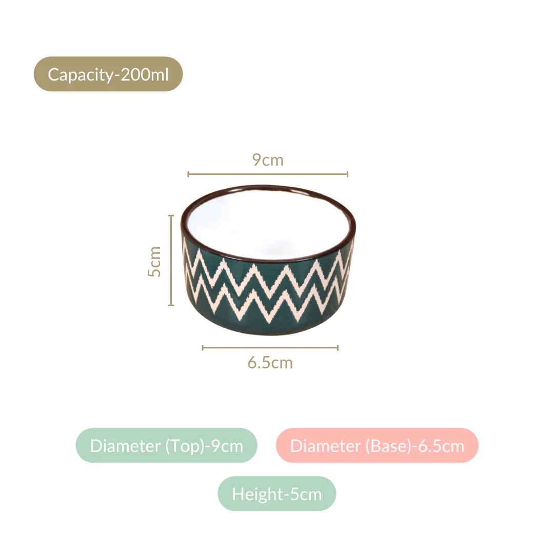 Oscilla Small Bowl Set Of 4 Green 200ml - Image 4