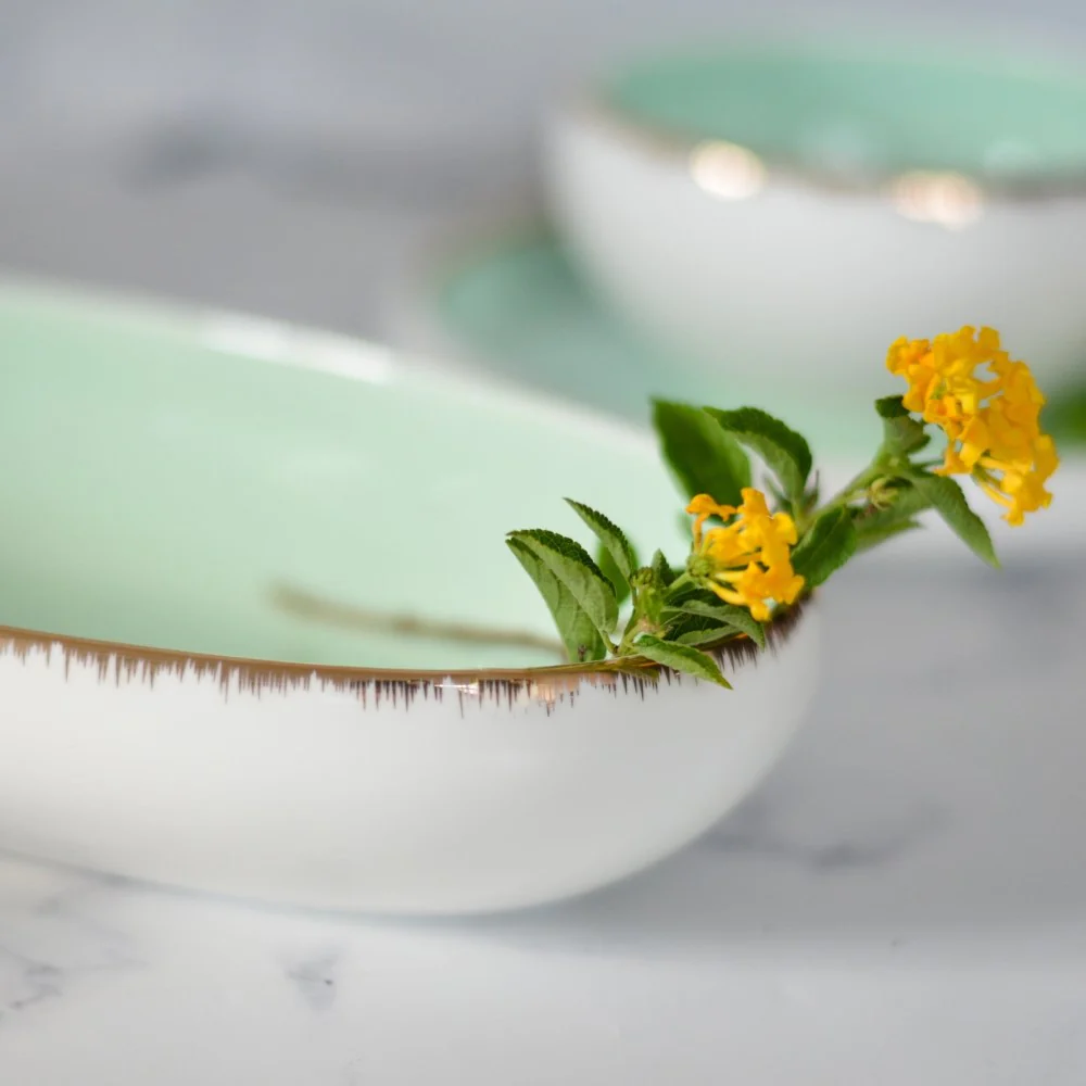 Oval Bowl Mint 600 ml - Image 4