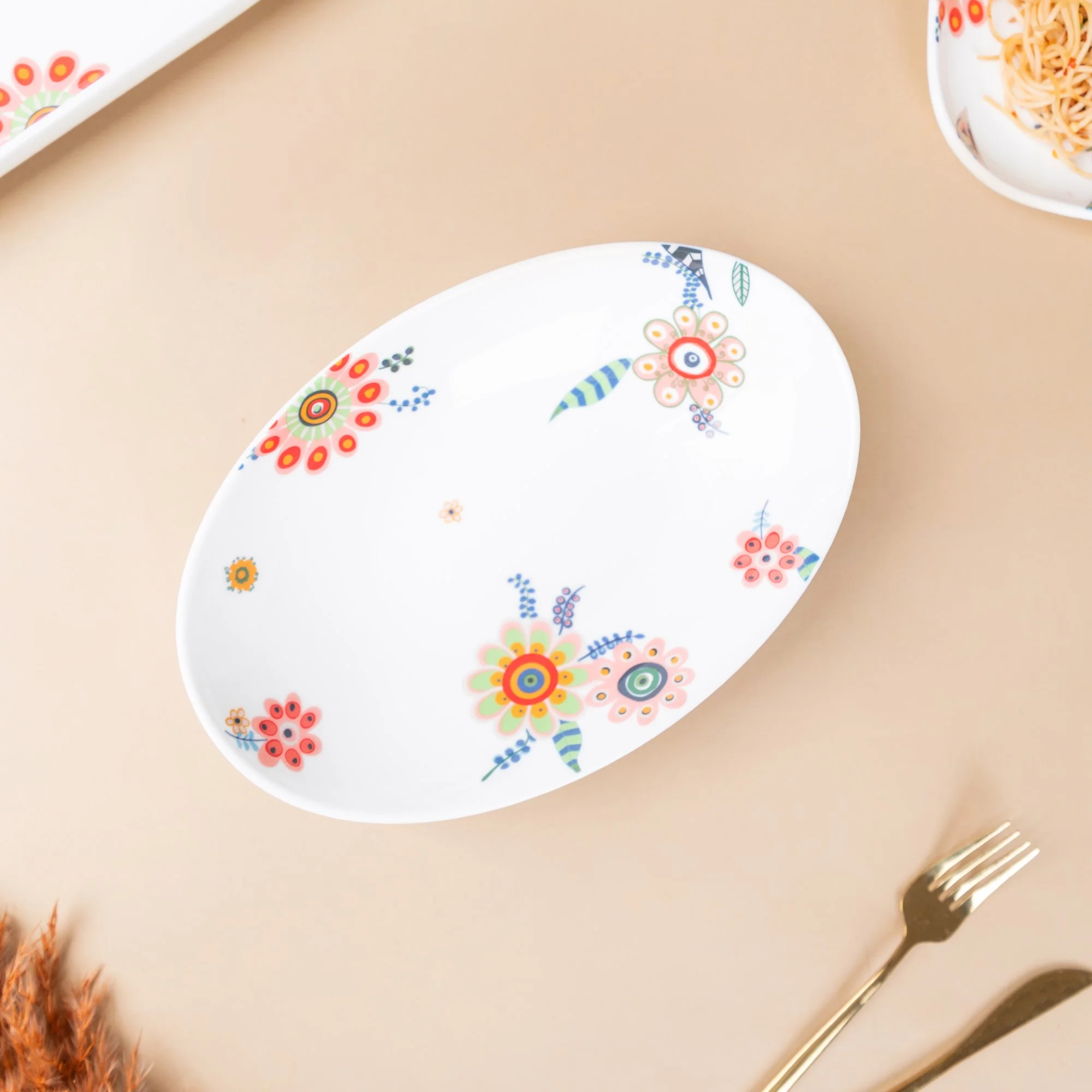 Oval Floral Bowl - Image 5