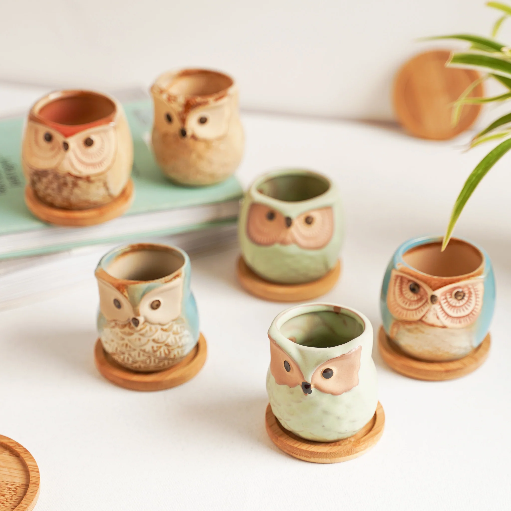 Owl Planters Set of 6 - Image 10