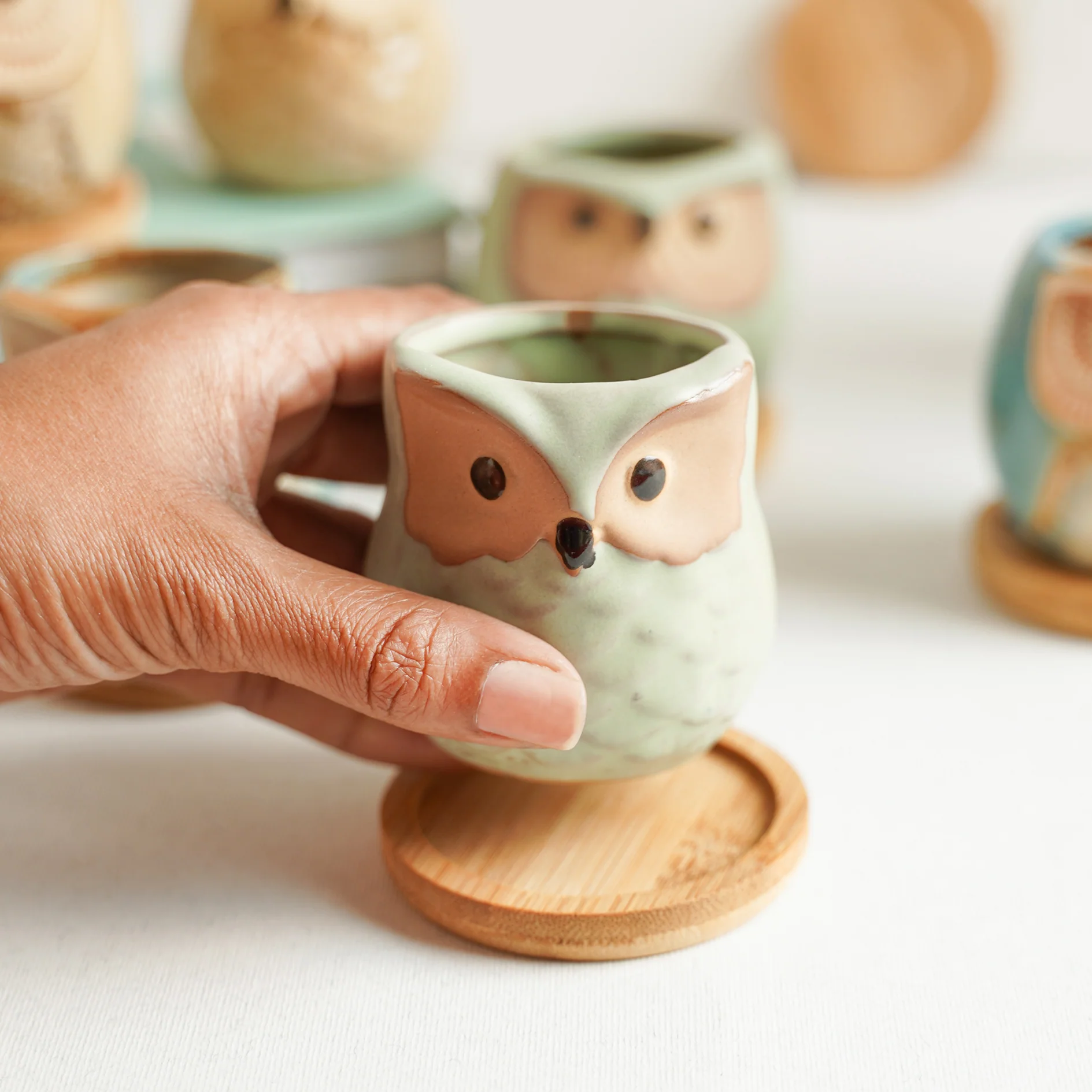 Owl Planters Set of 6 - Image 11
