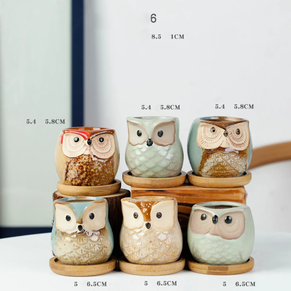 Owl Planters Set of 6 - Image 19