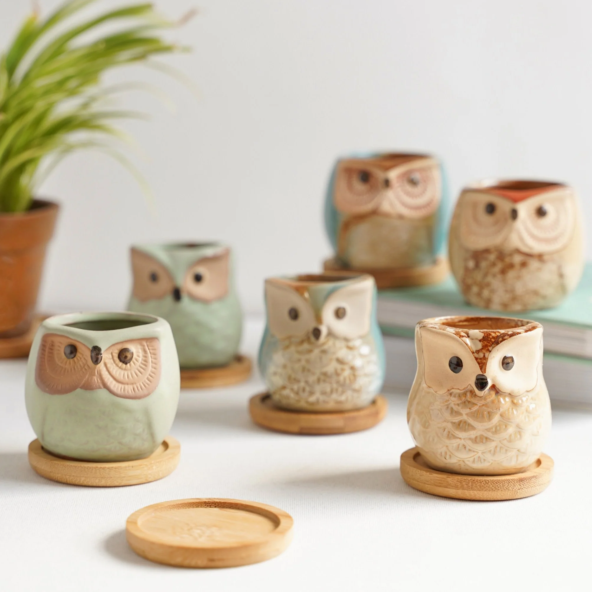 Owl Planters Set of 6 - Image 3