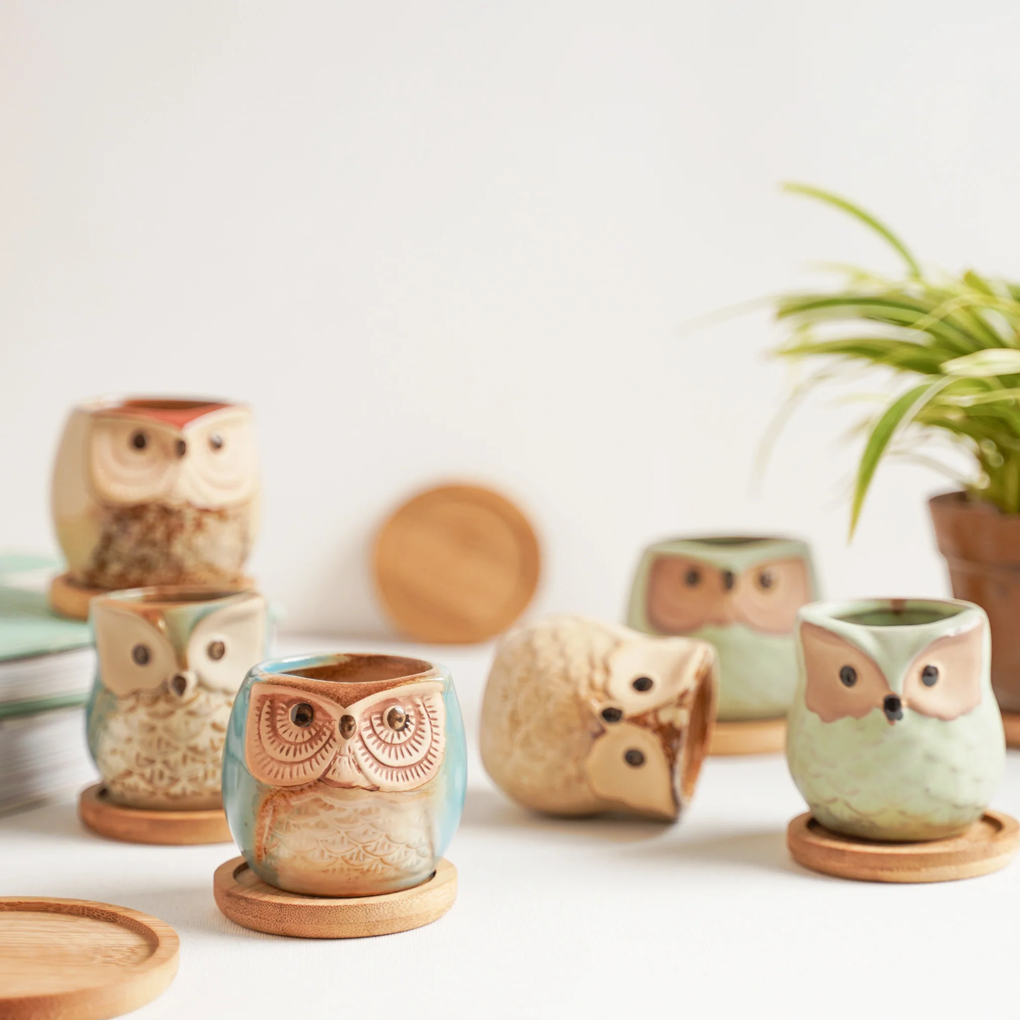 Owl Planters Set of 6 - Image 8