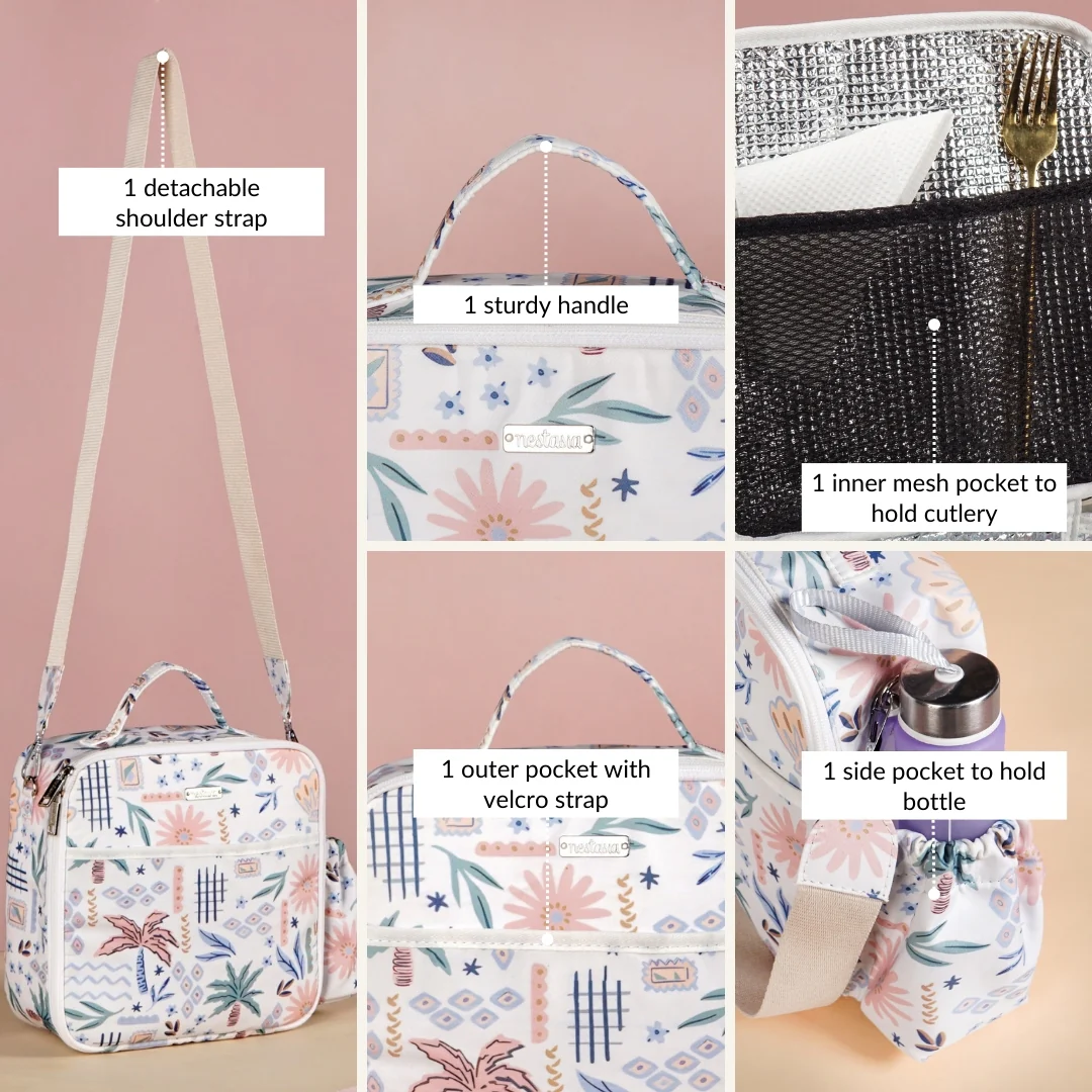 Palm Beach Insulated Bento Box Lunch Bag - Image 6