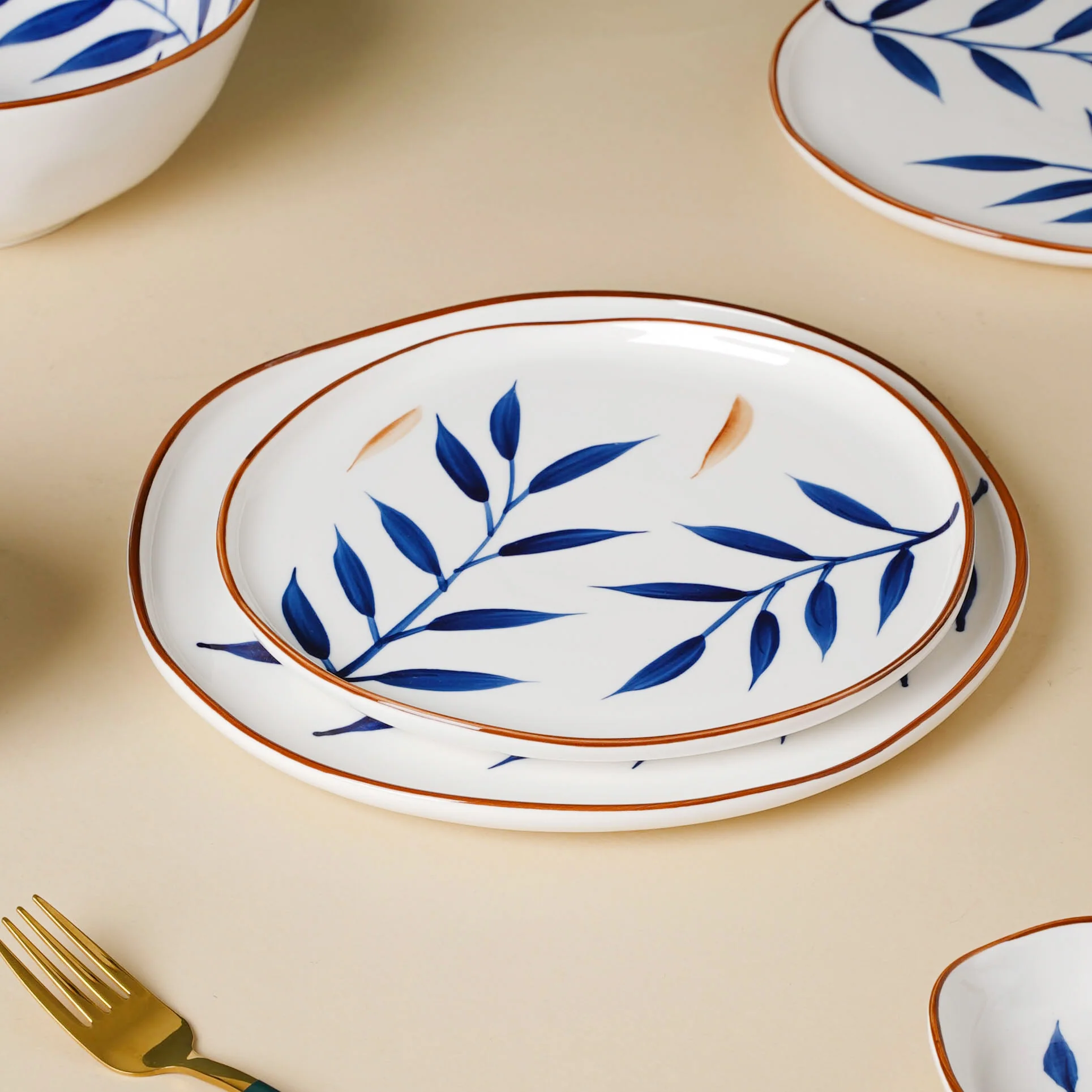 Palm Leaf 27 Piece Dinner Set For 6 - Image 6