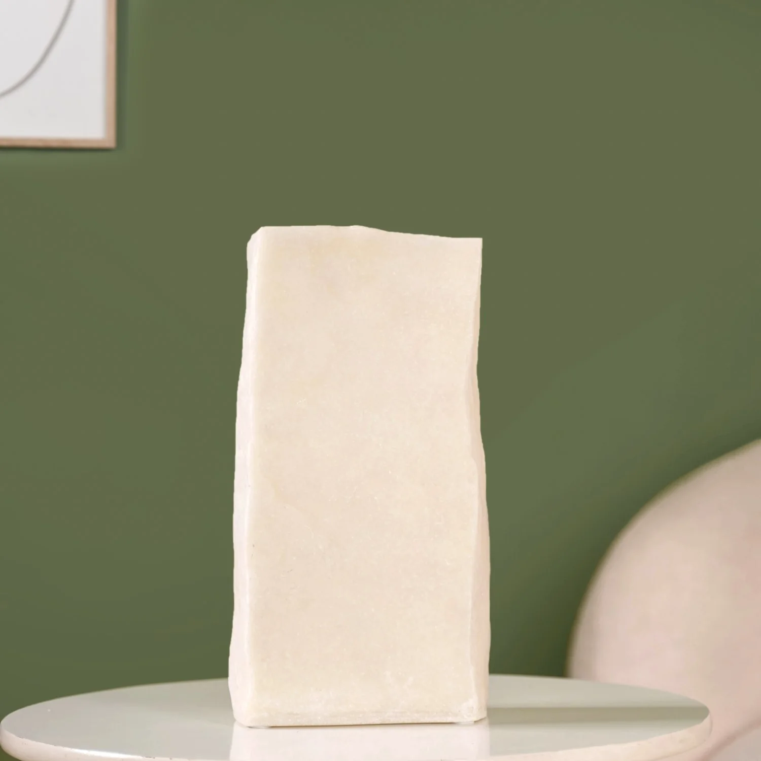 Palm Leaf Stone Finish Flower Vase - Image 8
