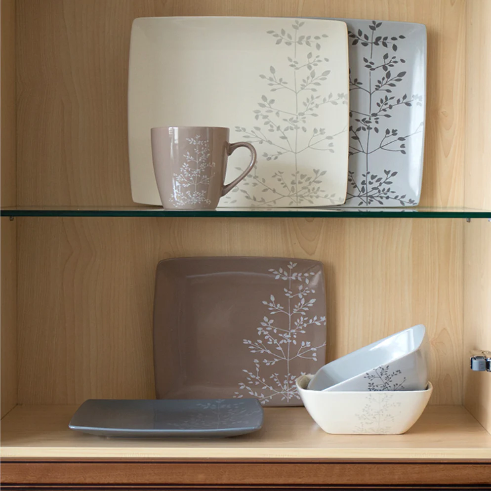Pandora Sprig Square Plate Beige 10.5 Inch - Image 8