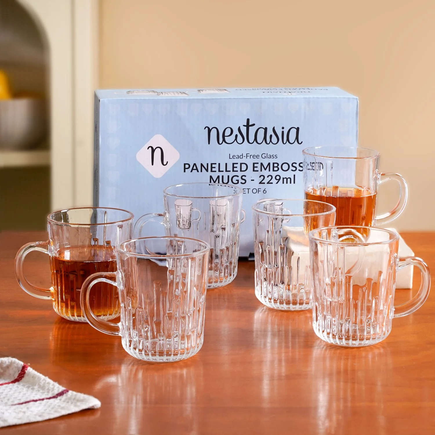 Fluted Glassware Set Of Set Of 6 229ml - Image 2