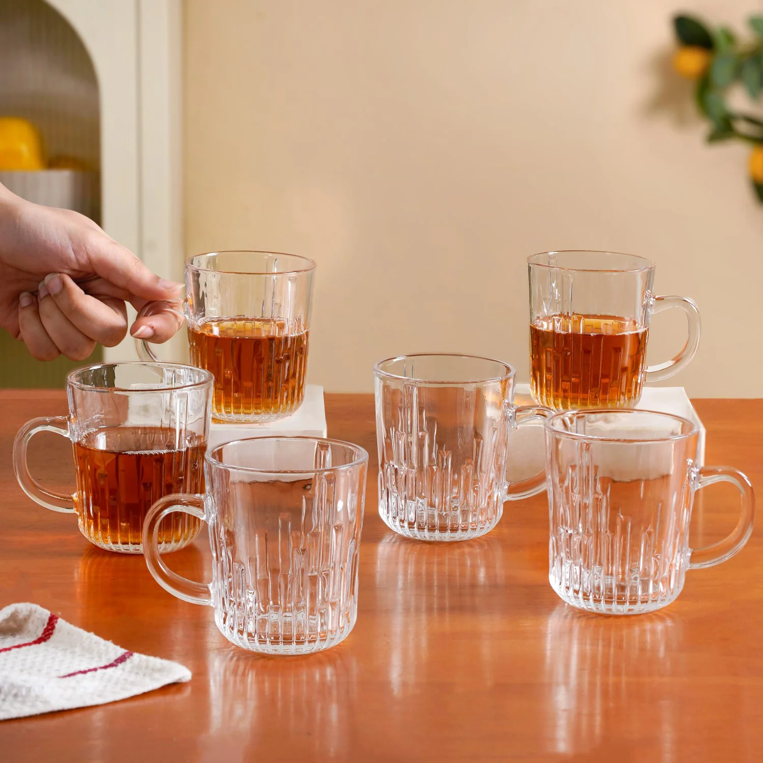 Fluted Glassware Set Of Set Of 6 229ml - Image 3