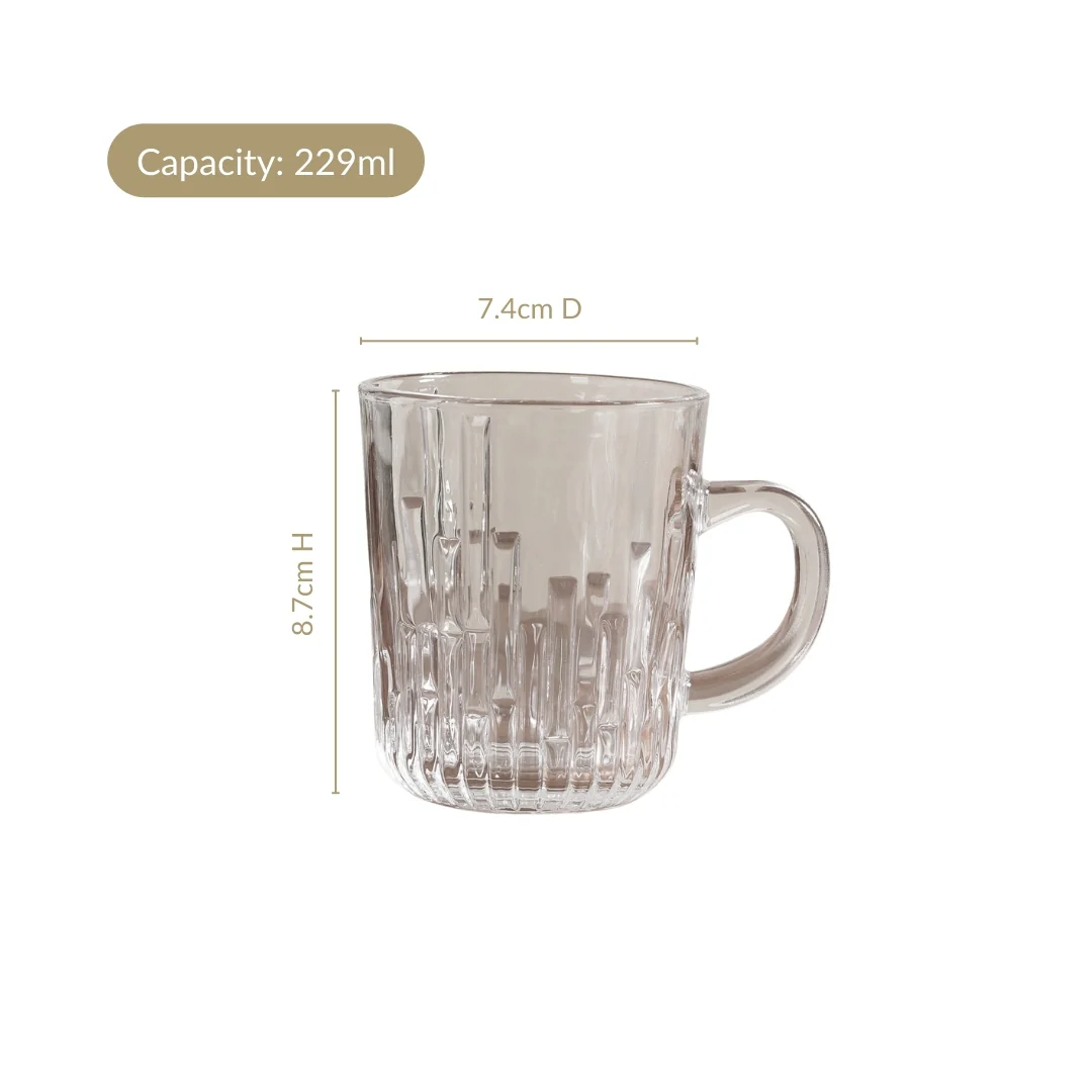 Fluted Glassware Set Of Set Of 6 229ml - Image 4