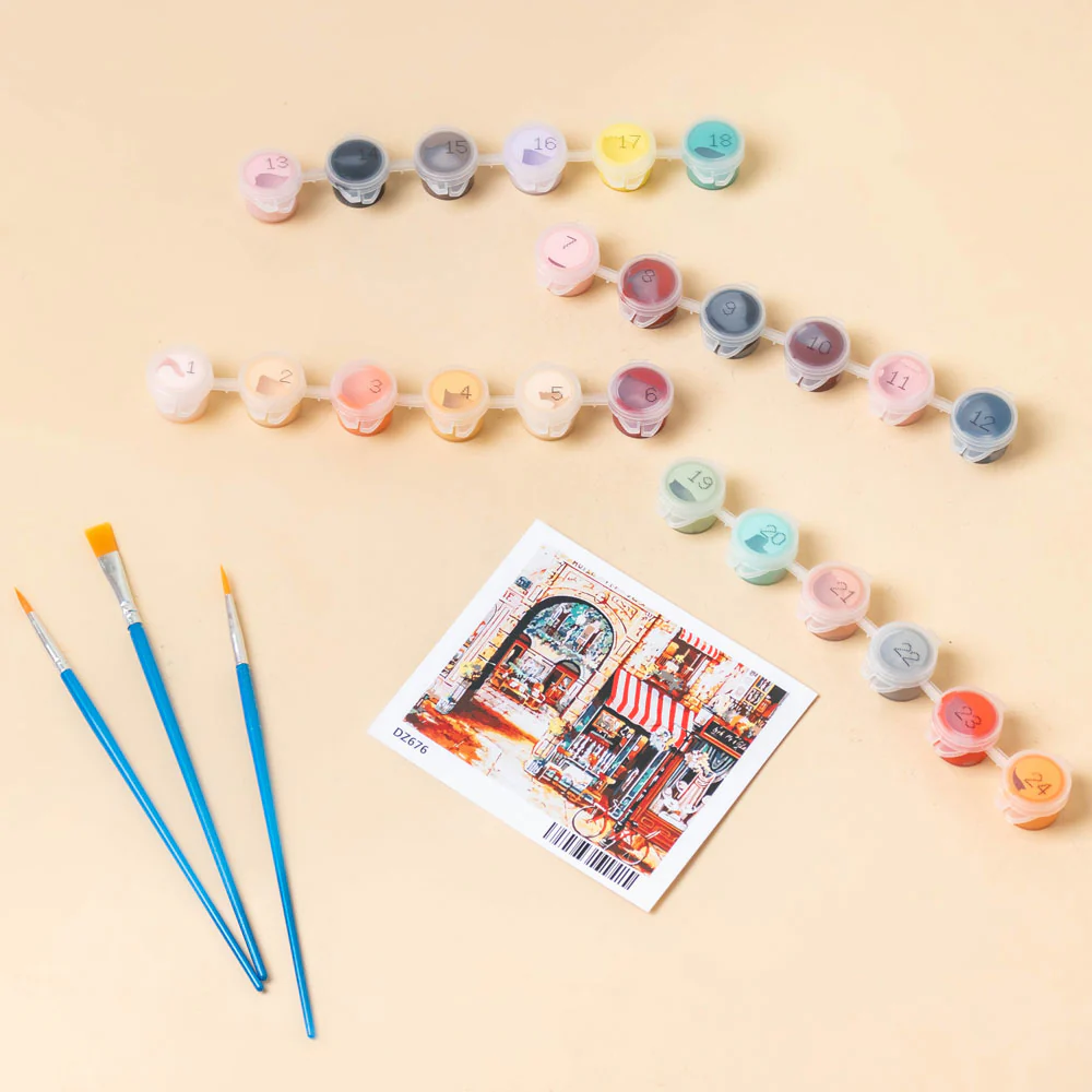 Parisian Scene DIY Painting By Numbers Kit - Image 5