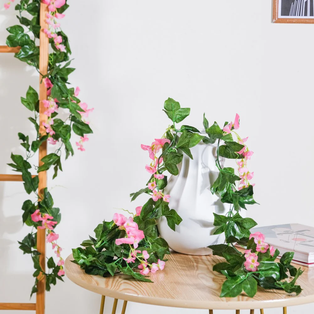 Party Decor Floral Vine Set of 2 Pink - Image 8