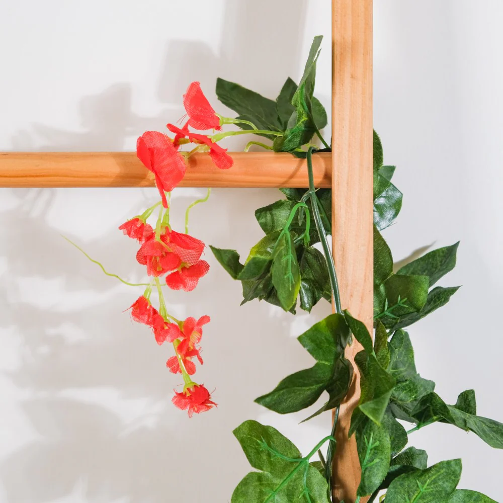 Party Decor Floral Vine Set of 2 Red - Image 10