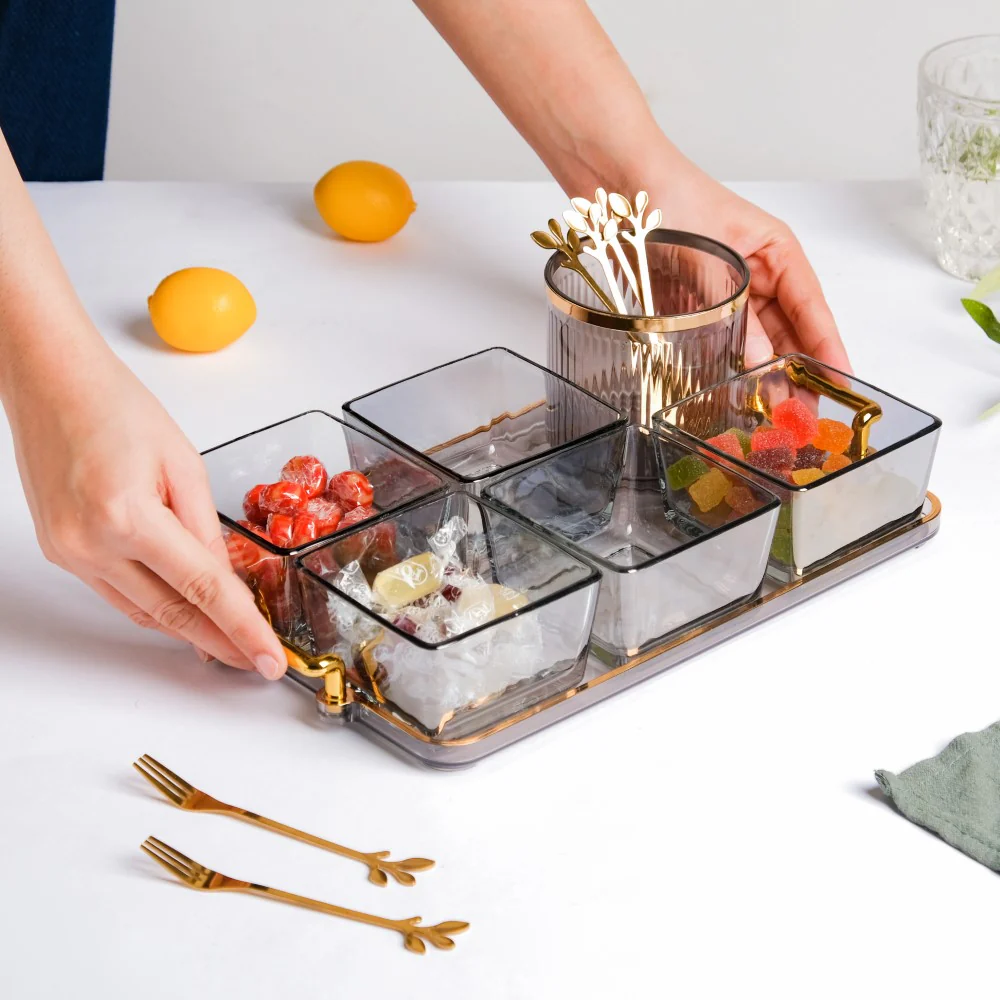 Party Snack Bowl With Tray Set of 13 - Image 2