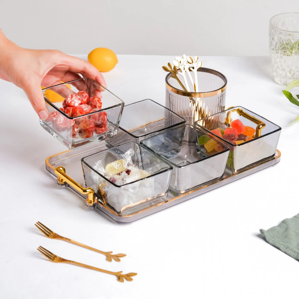 Party Snack Bowl With Tray Set of 13 - Image 6