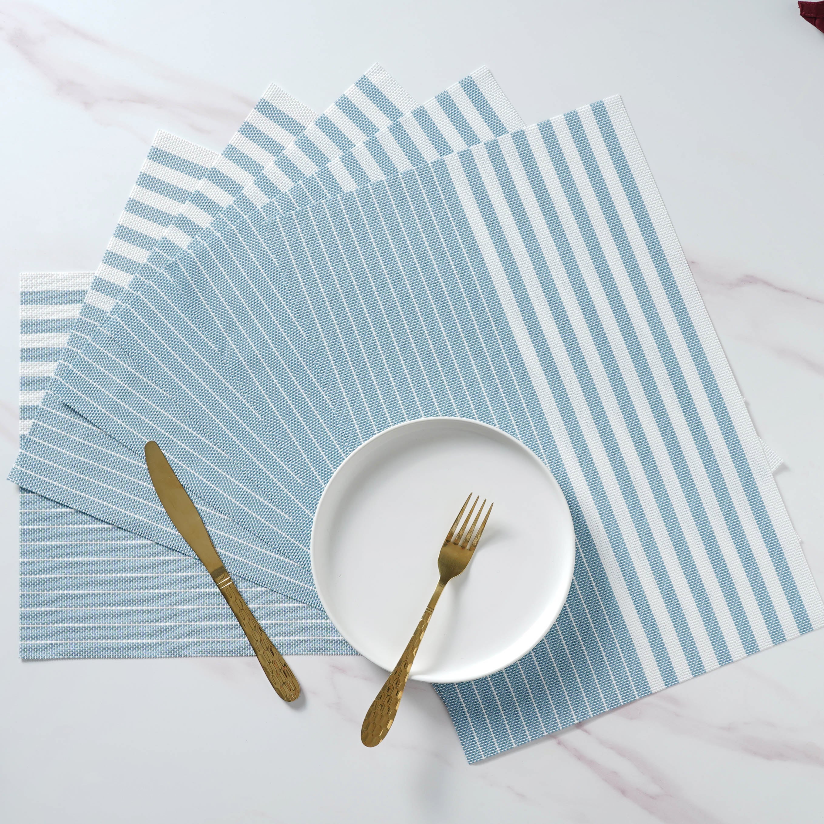 Pastel Blue Table Mat Set of 6 - Image 2