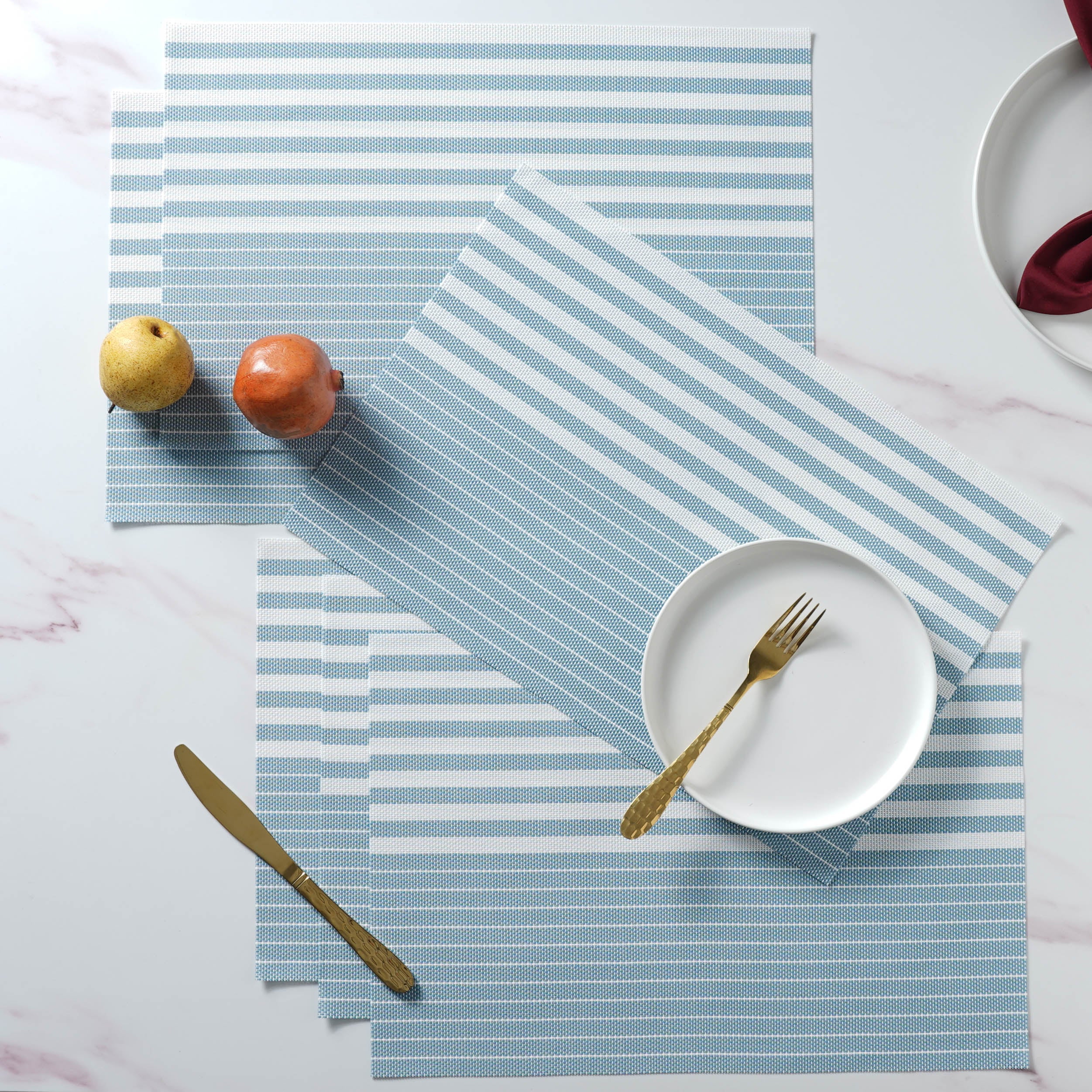 Pastel Blue Table Mat Set of 6 - Image 4
