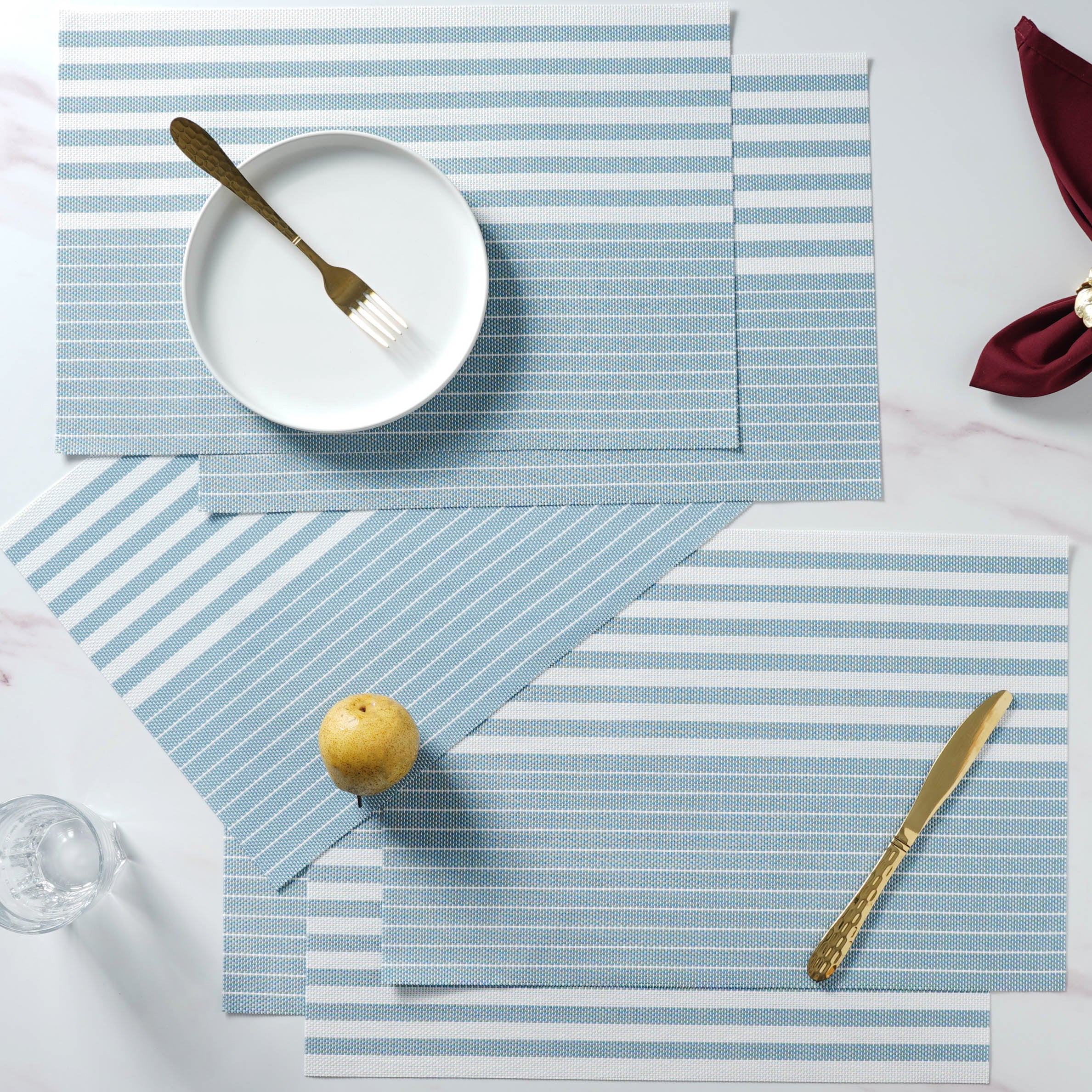 Pastel Blue Table Mat Set of 6 - Image 5