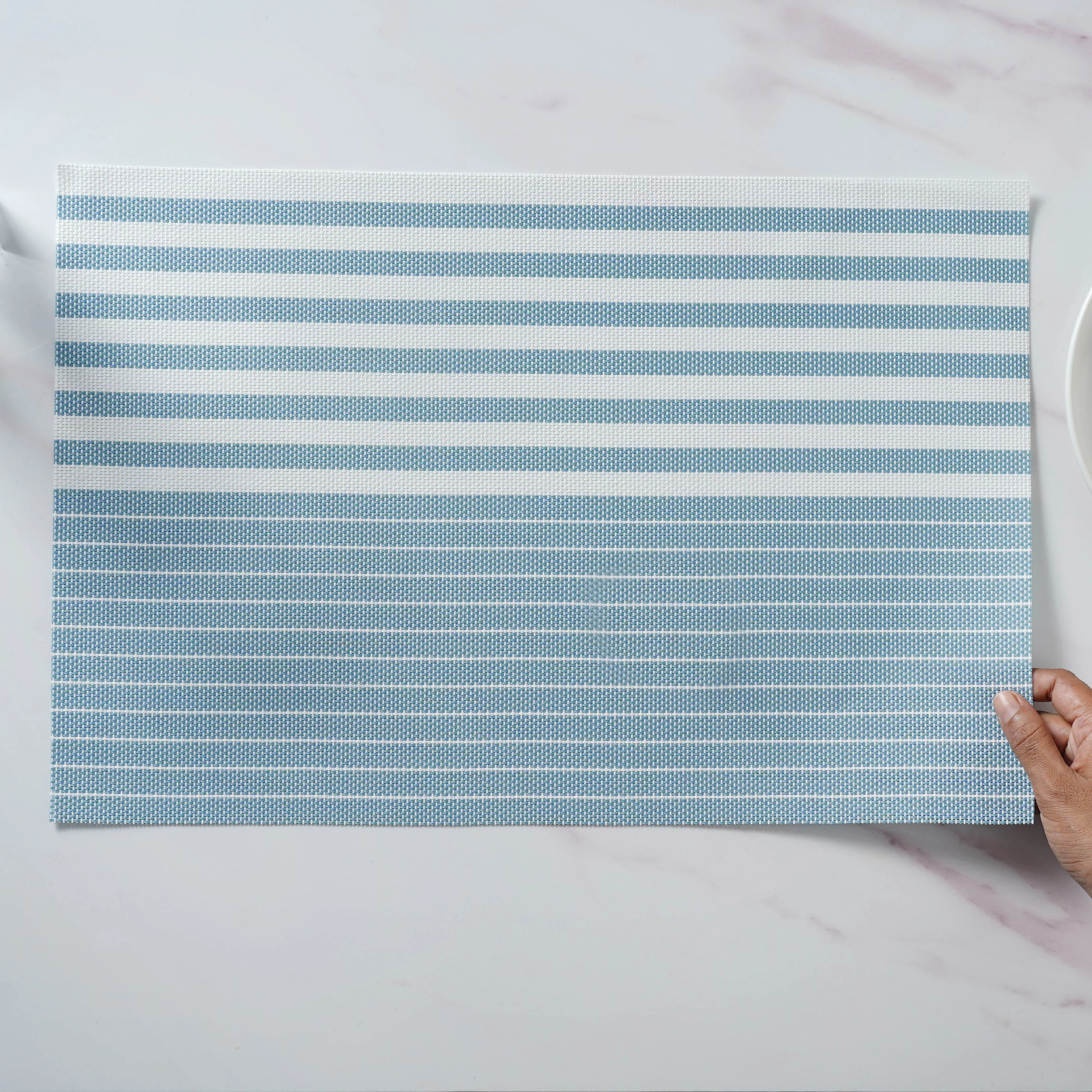 Pastel Blue Table Mat Set of 6 - Image 6