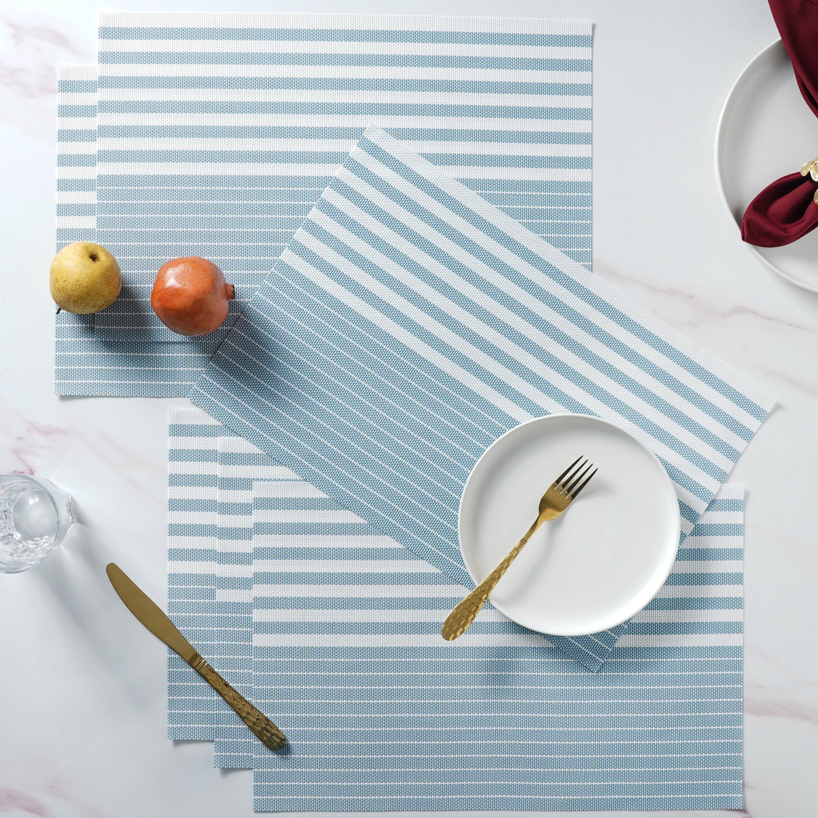 Pastel Blue Table Mat Set of 6 - Image 7