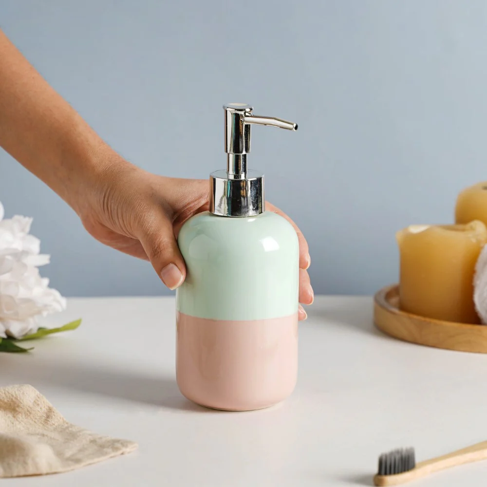 Pastel Ceramic Soap Dispenser 350 ml - Image 2