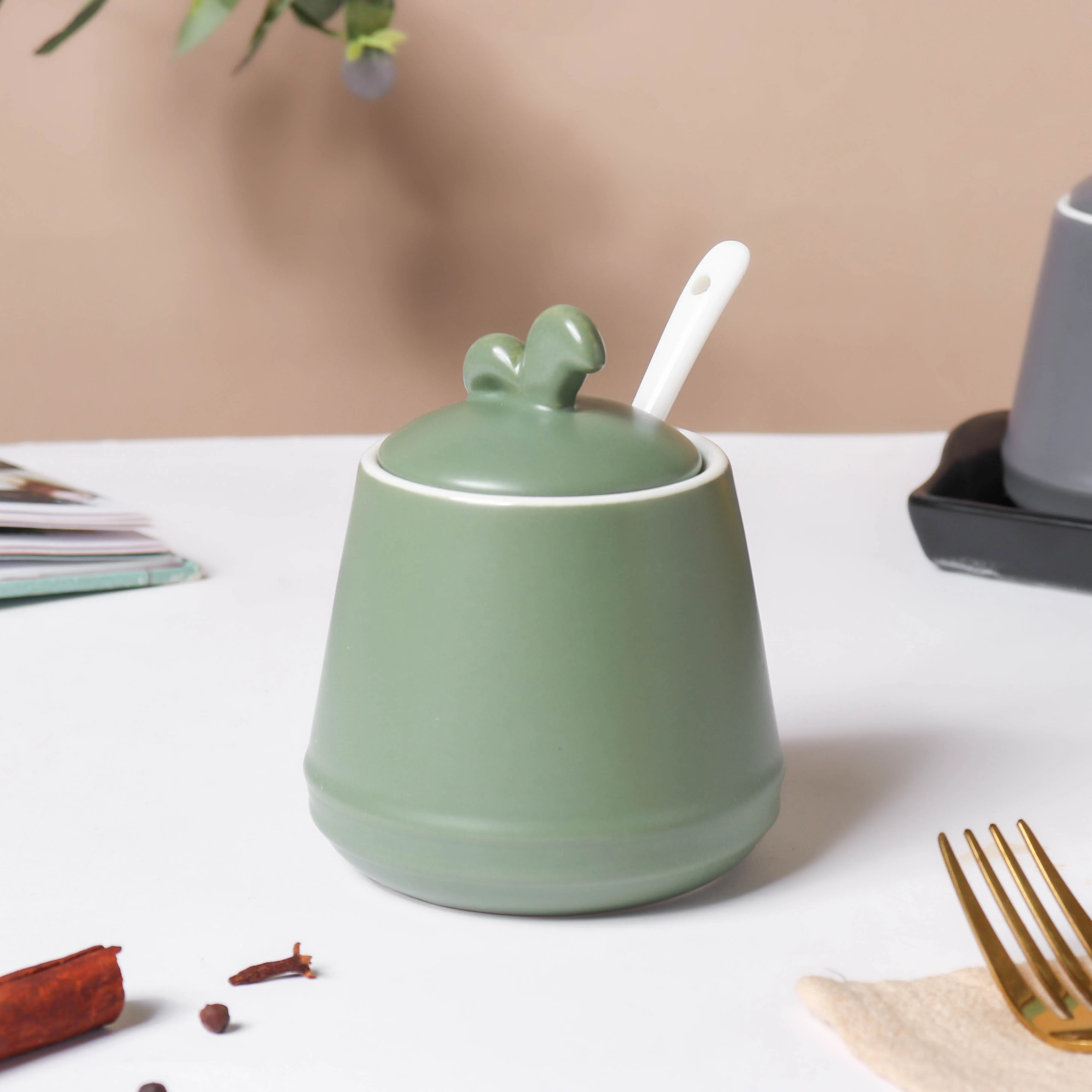 Pastel Condiments Jar Set Of 3 - Image 6