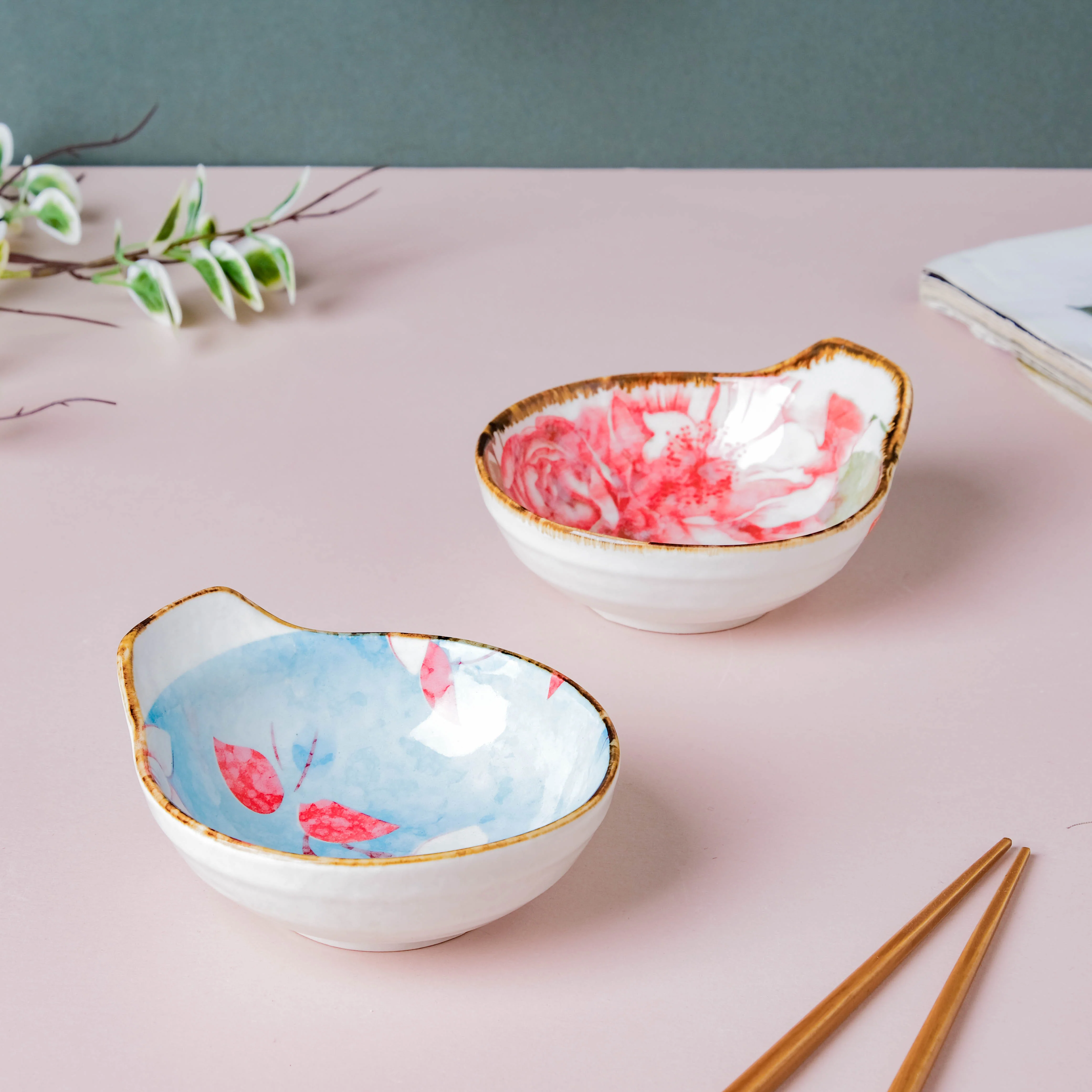 Pastel Flower Printed Bowl 100 ml - Image 5