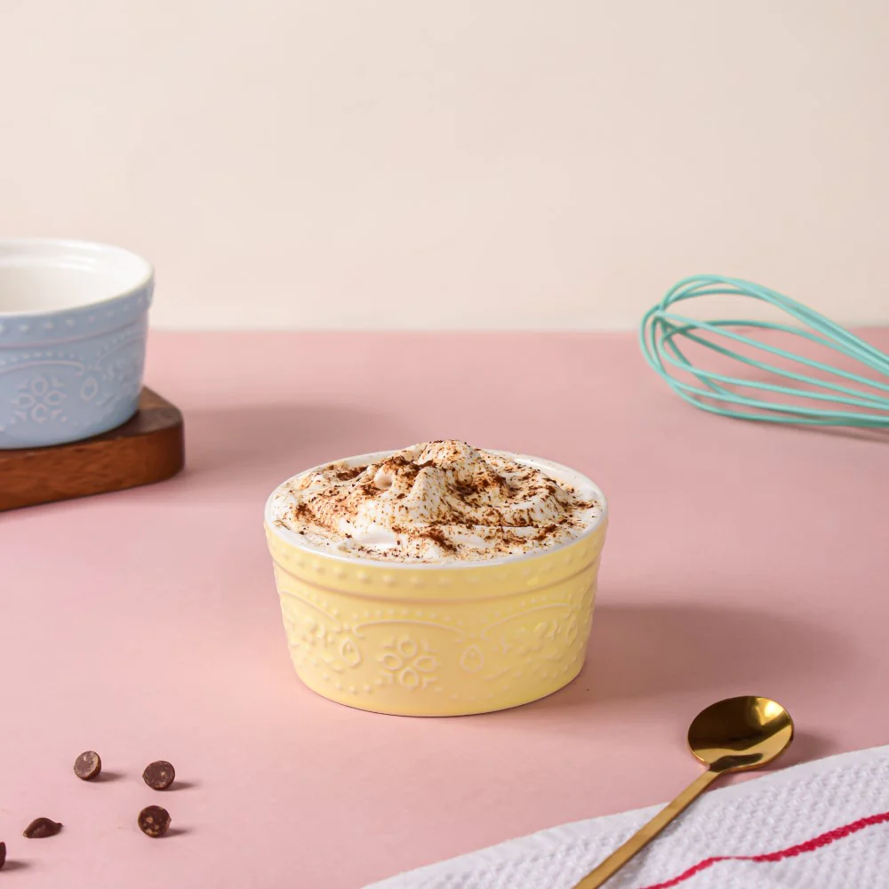 Pastel Yellow Sonder Textured Pudding Bowl