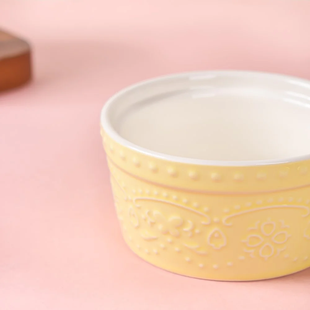 Pastel Yellow Sonder Textured Pudding Bowl - Image 3