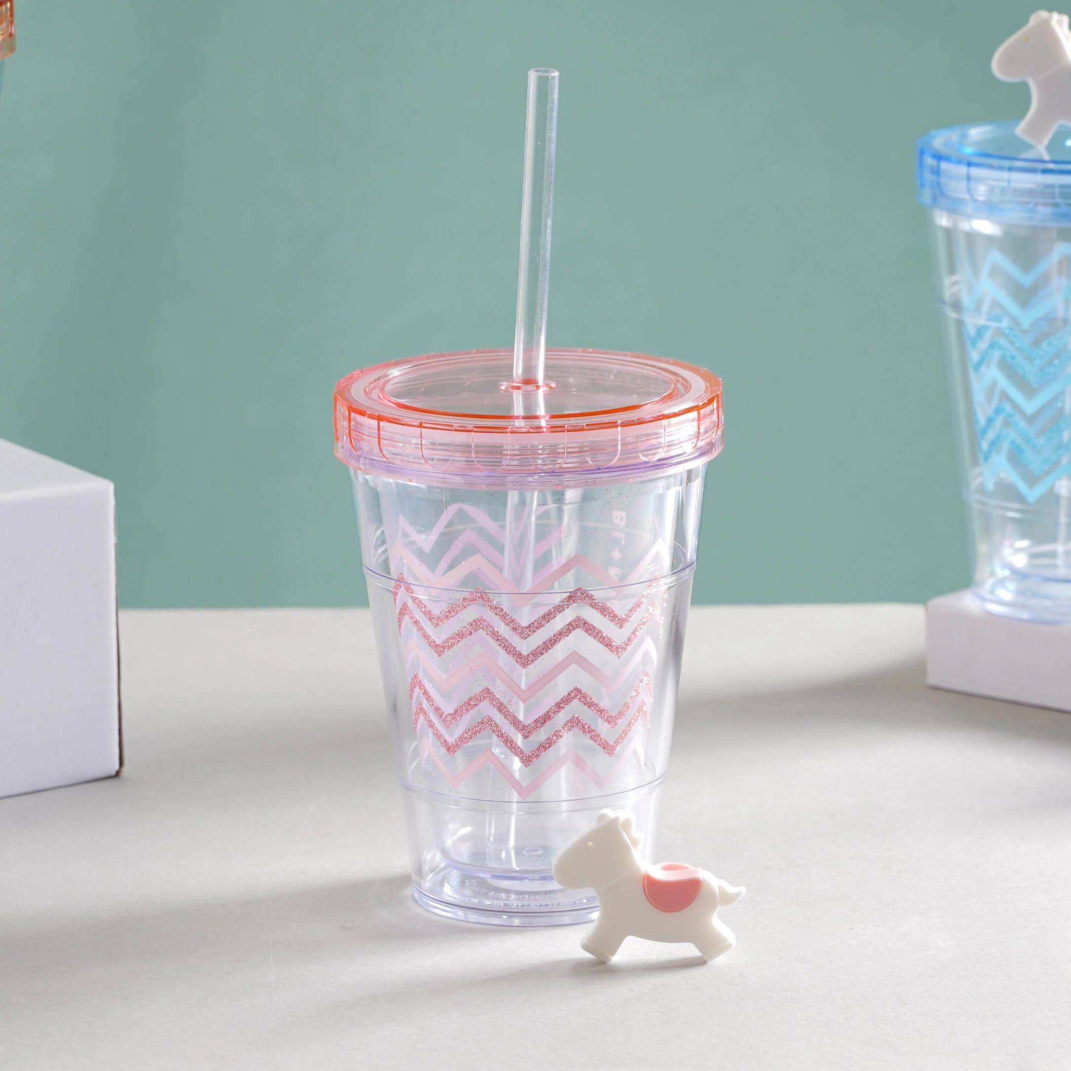 Patterned Cup and Straw - Image 3