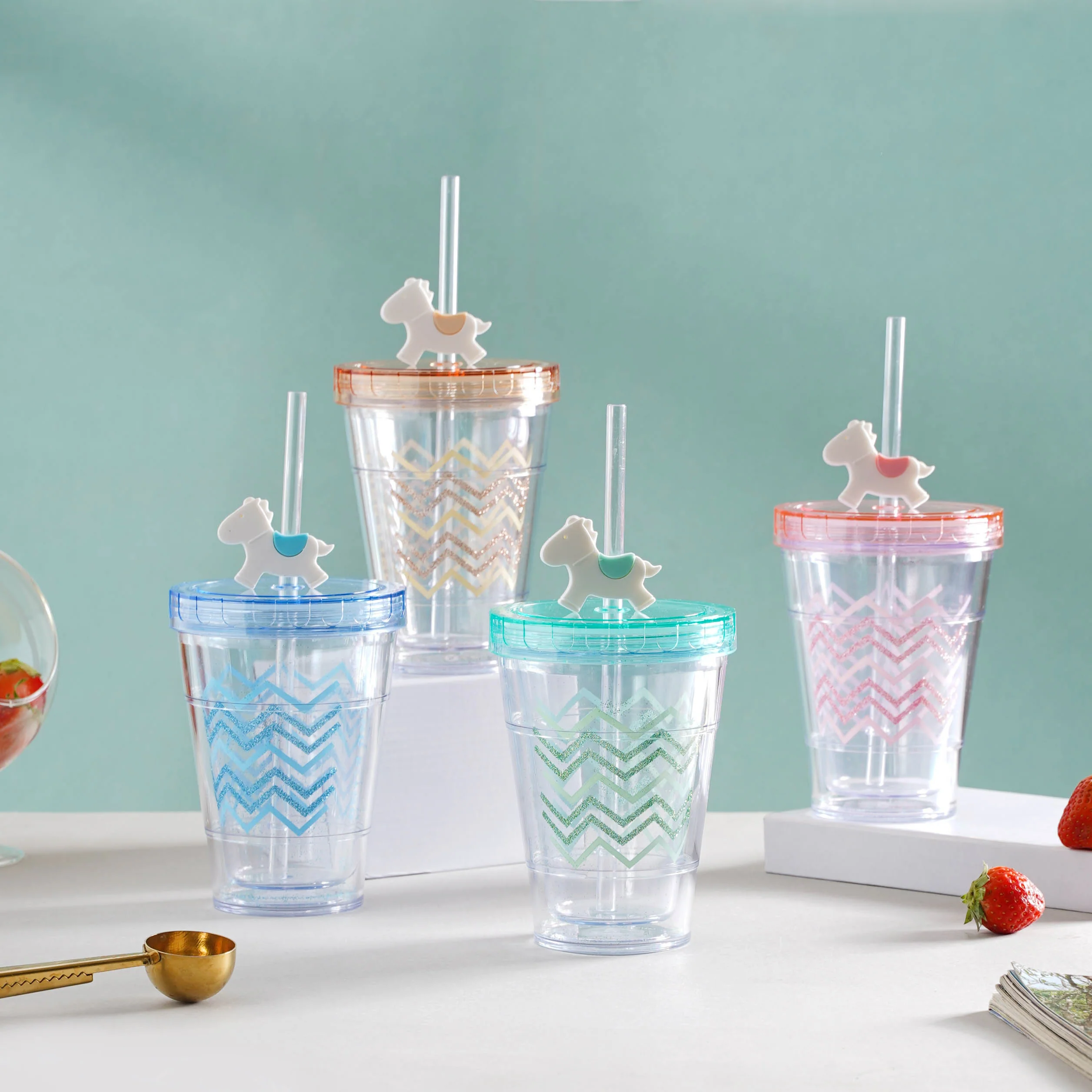 Patterned Cup and Straw - Image 5