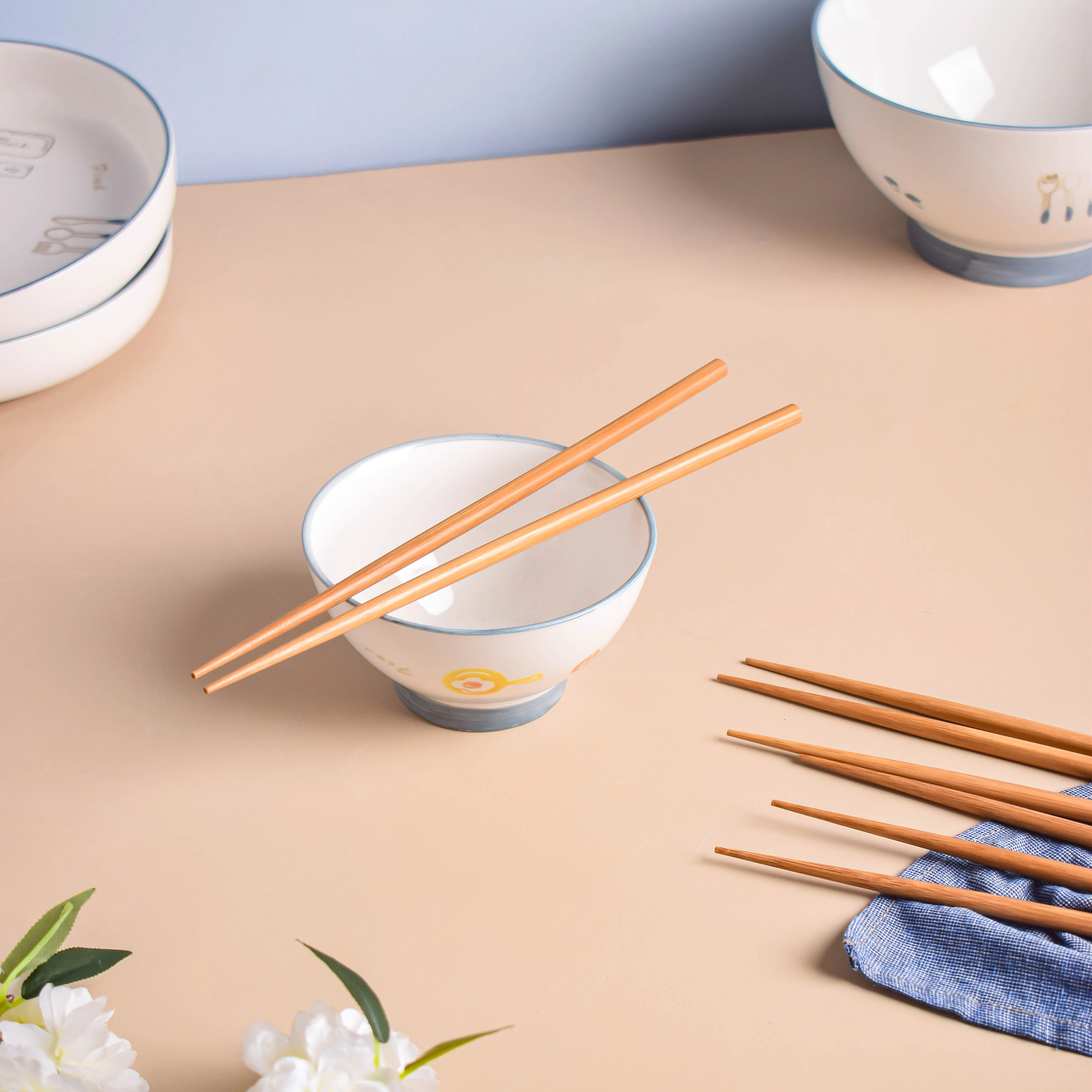 Patterned Soup Bowl Set For 4 - Image 14