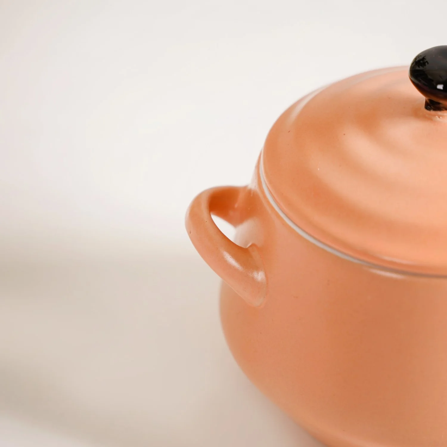 Peach Amara Ceramic Ramen Bowl Set With Lid Of 2 450ml - Image 9