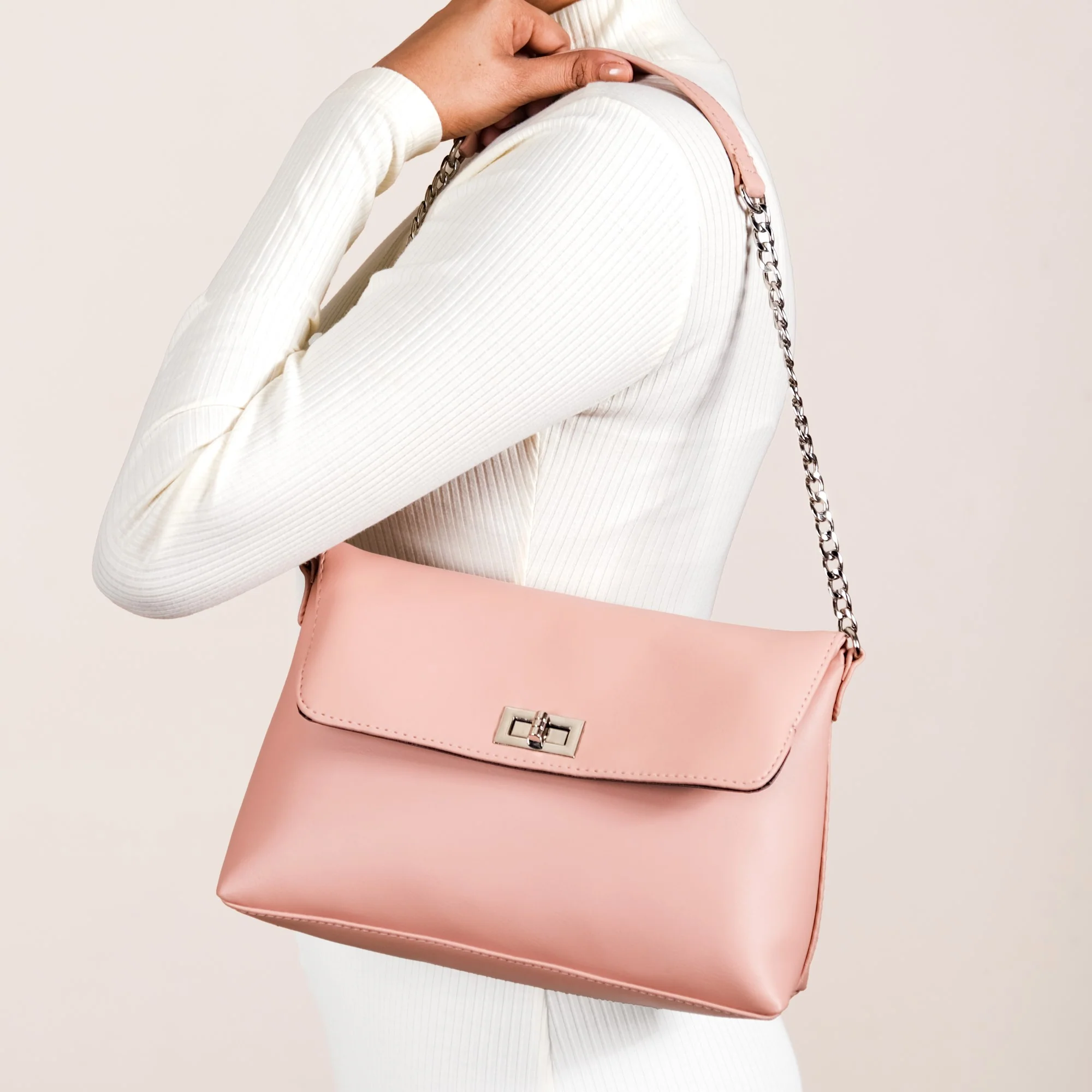 Peach Fuzz Folding Handbag - Image 2