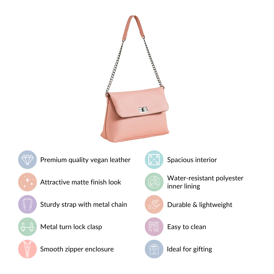 Peach Fuzz Folding Handbag - Image 5