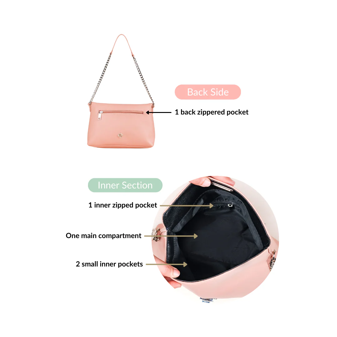 Peach Fuzz Folding Handbag - Image 6