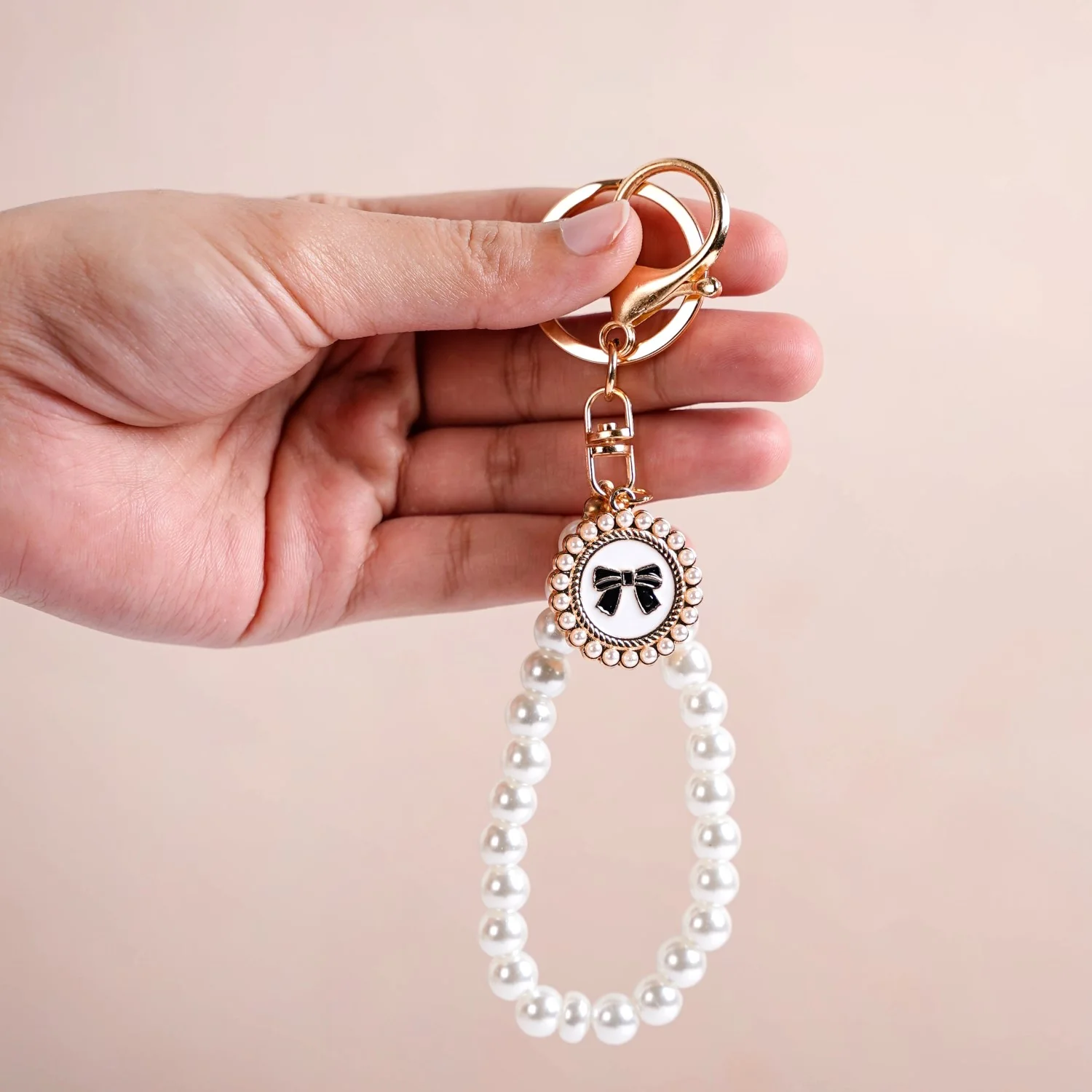 Pearl Perfection Keychain With Dual Hooks - Image 2
