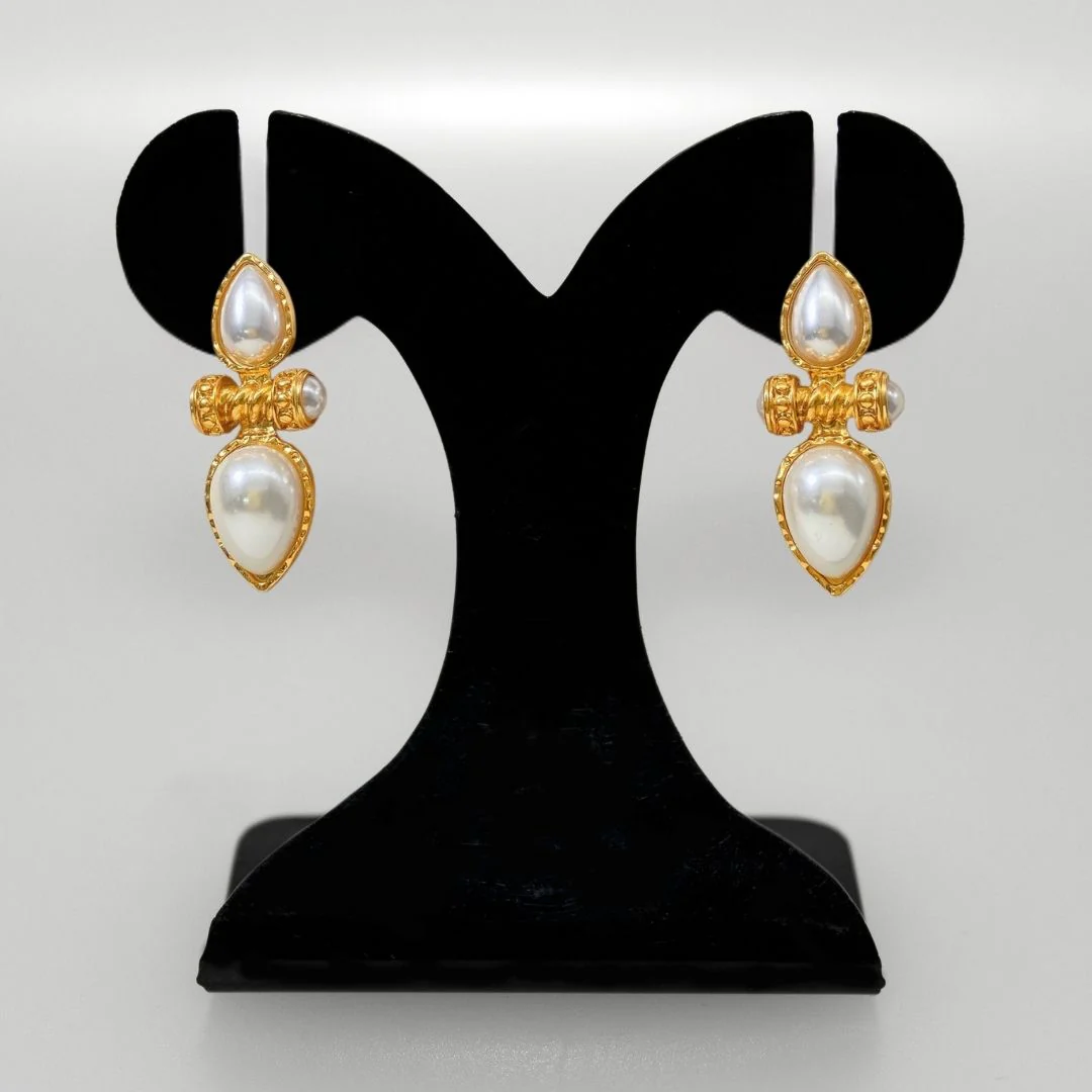 Pearl Teardrop Earrings - Image 6