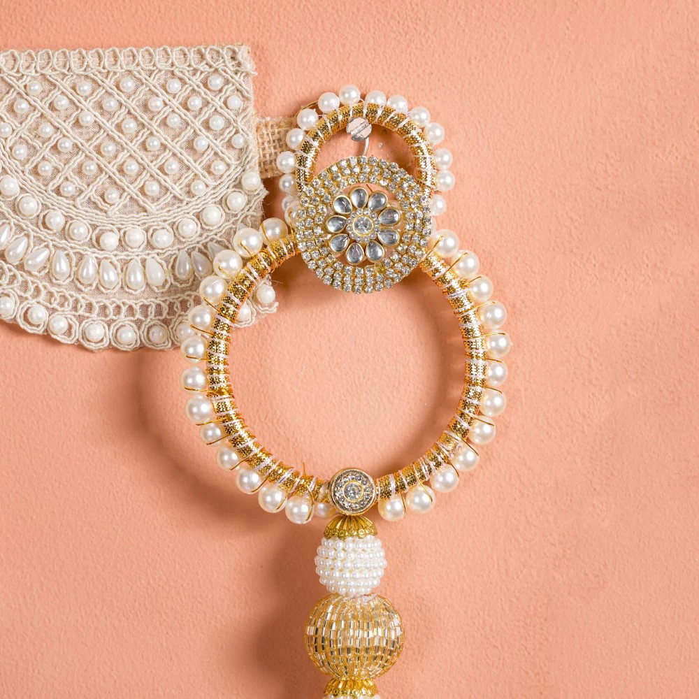 Pearl Toran and Door Hanging Set of 3 Off-White - Image 8