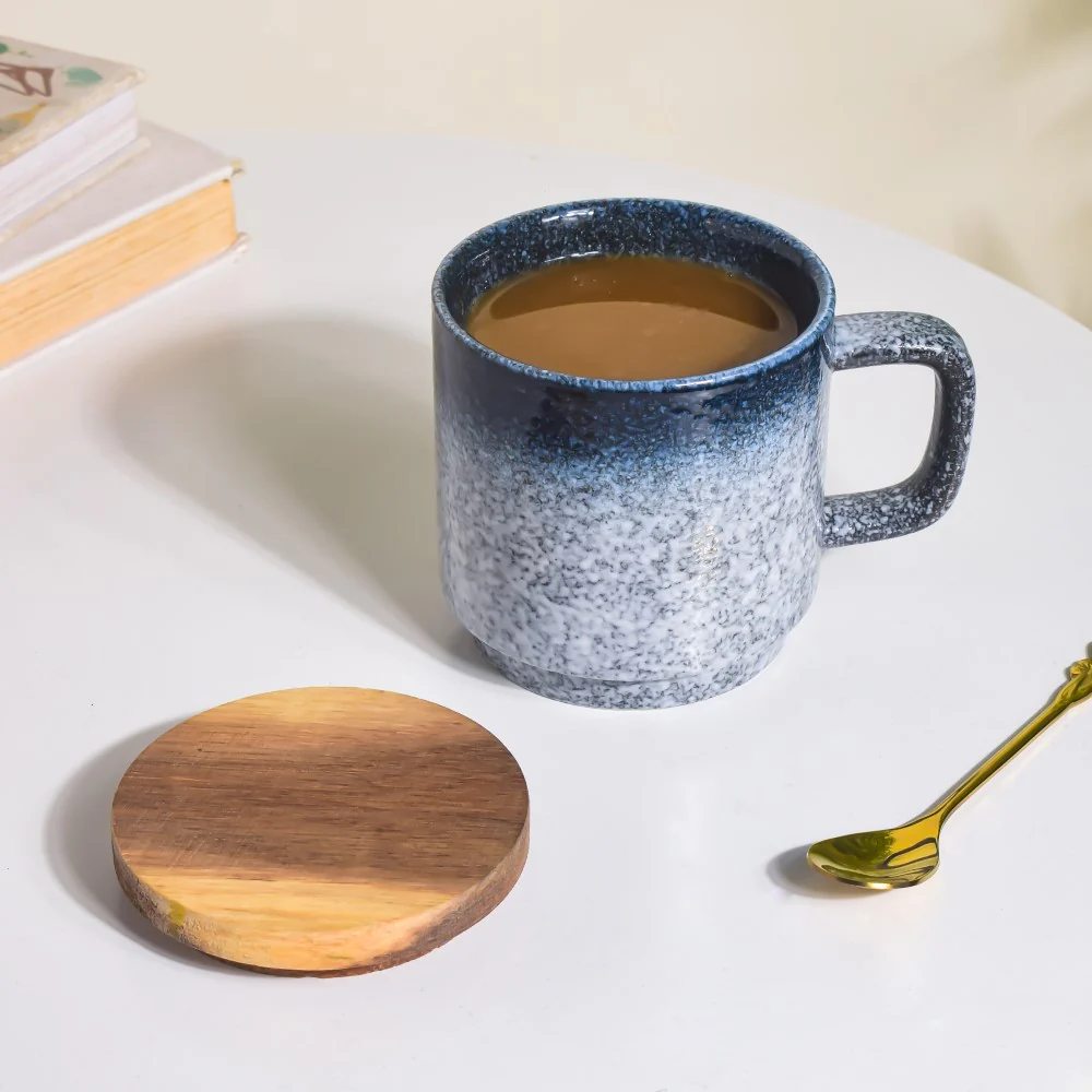 Pebble Glazed Mug With Lid Grey 250 ml - Image 6
